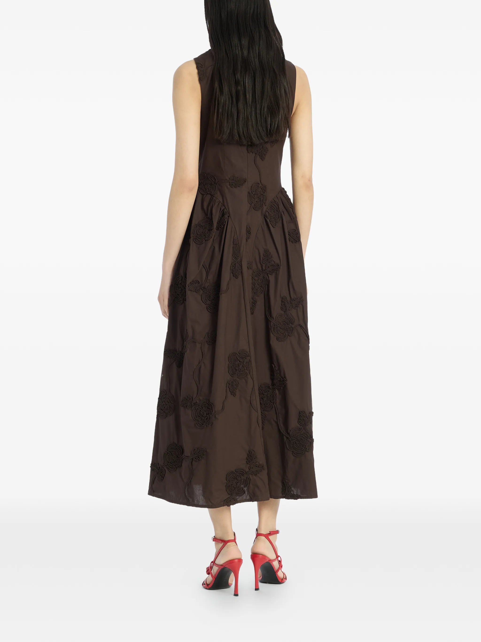 Rotate Rotate Flower-motif Midi Dress, view 2