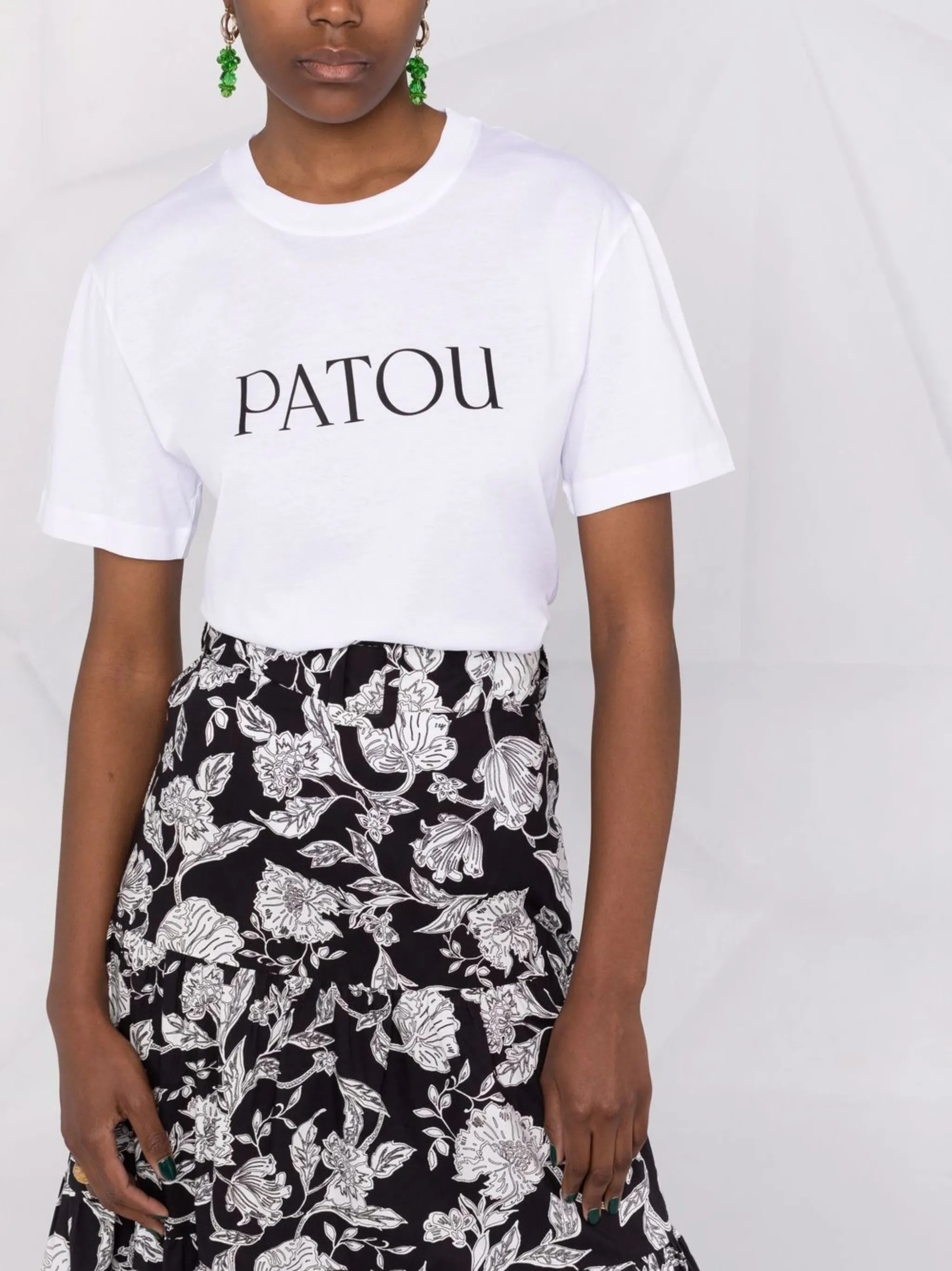 Patou Patou Logo-print Organic-cotton T-shirt, view 2