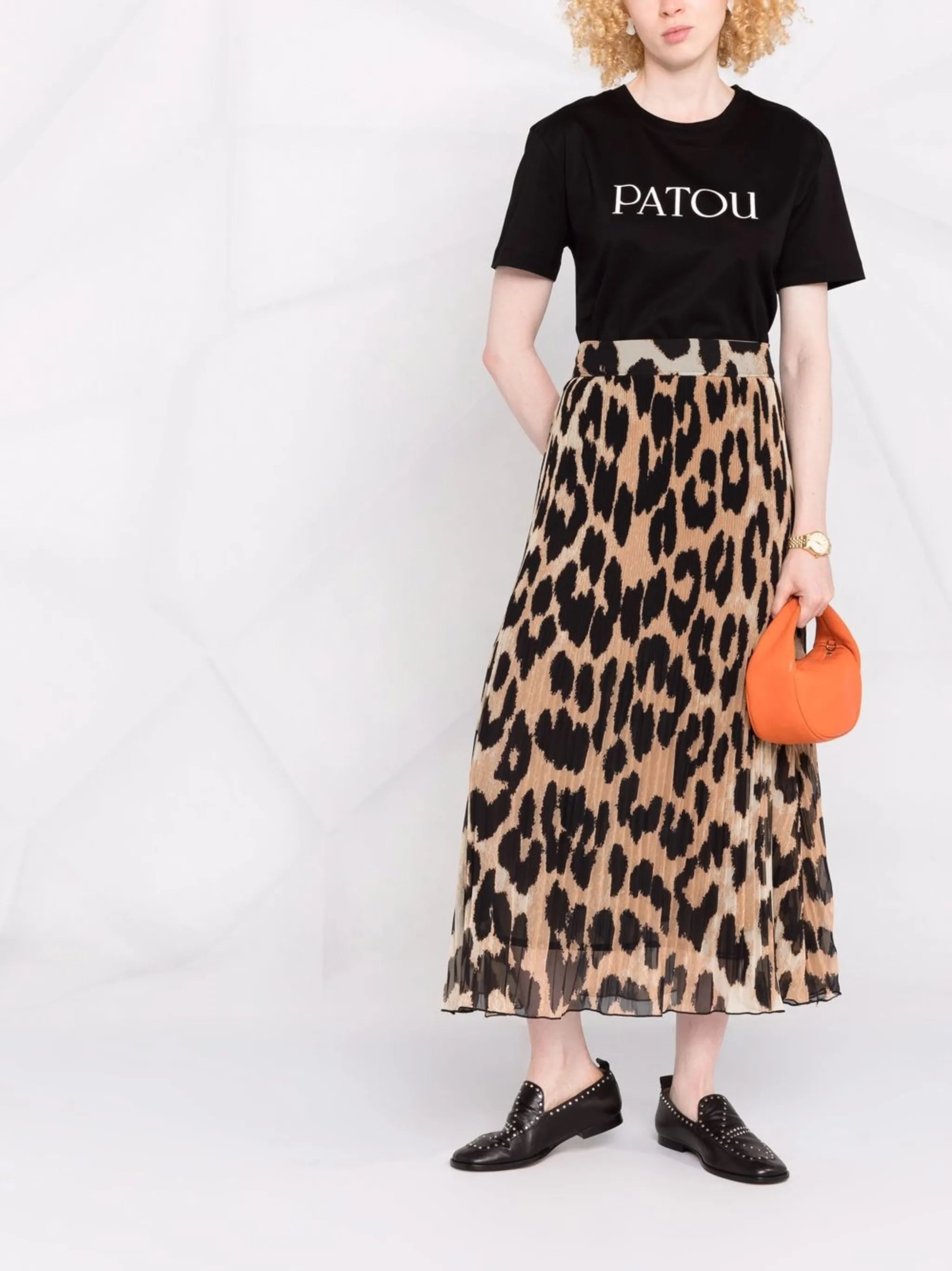 Patou Patou Logo-print Organic-cotton T-shirt, view 2