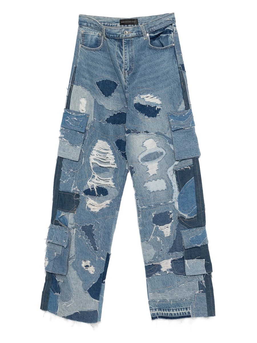 Who Decides War Who Decides War Ripped Patchwork Cargo Jeans