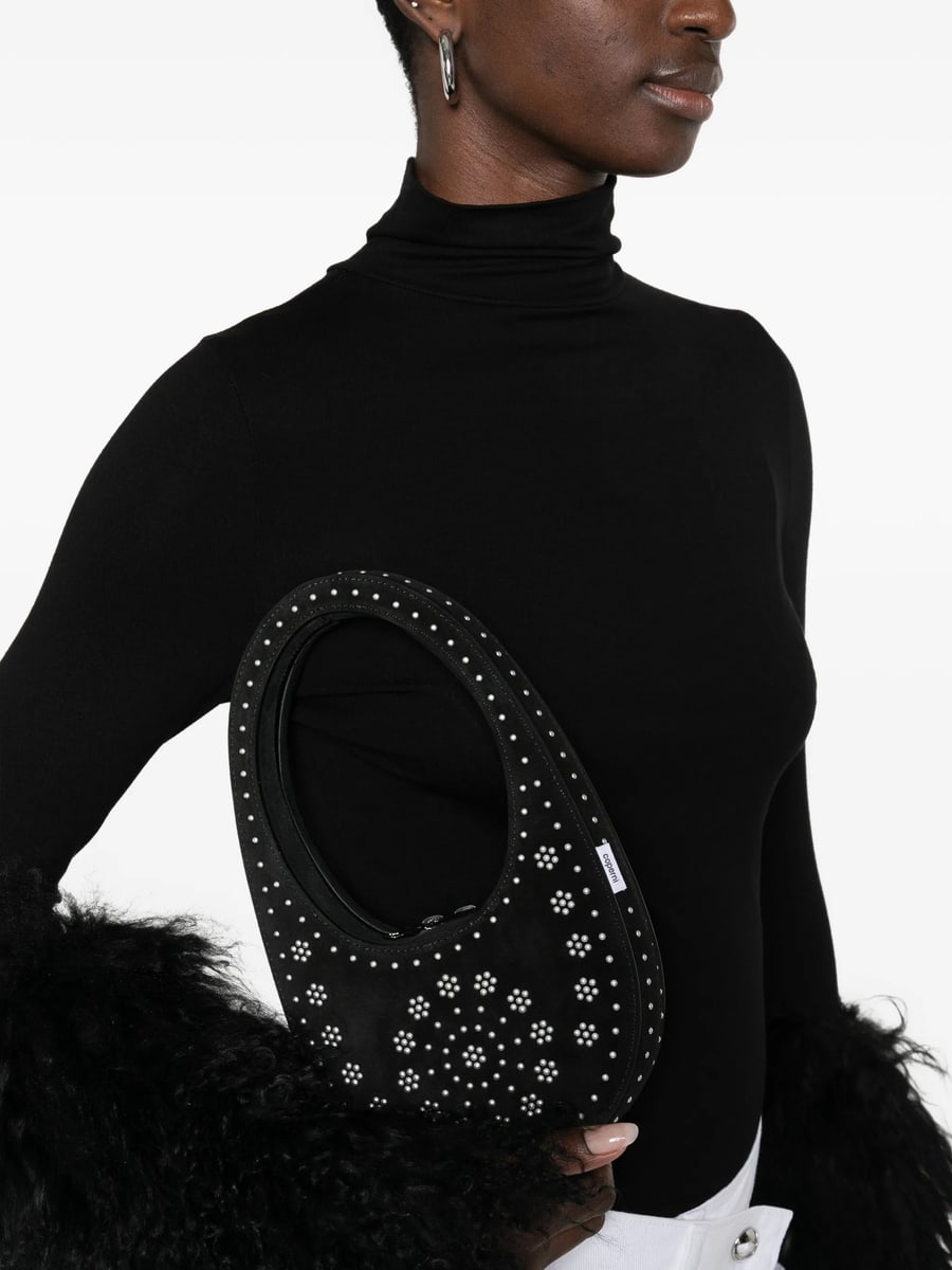 Coperni Coperni Mini Swipe Floral-stud Tote Bag, view 4