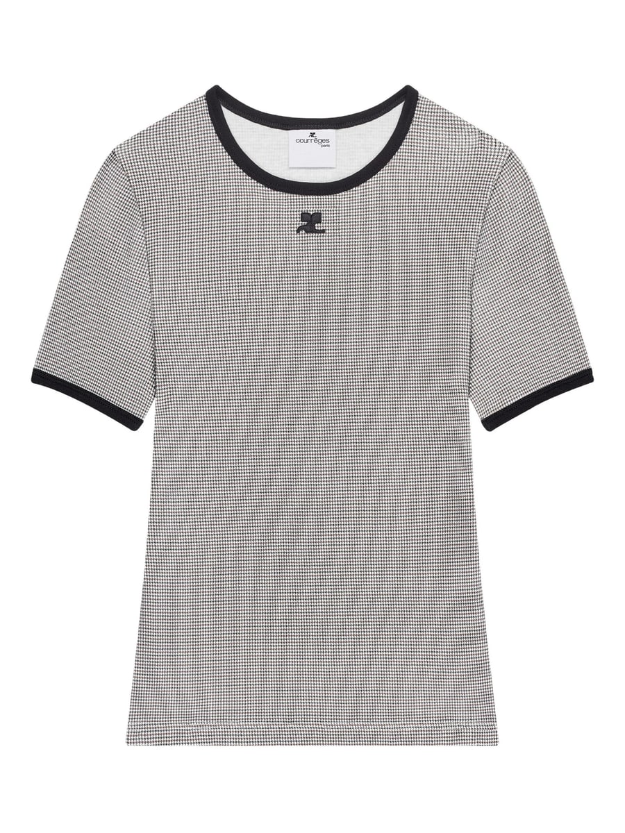 Courrèges Courrèges Houndstooth-pattern T-shirt