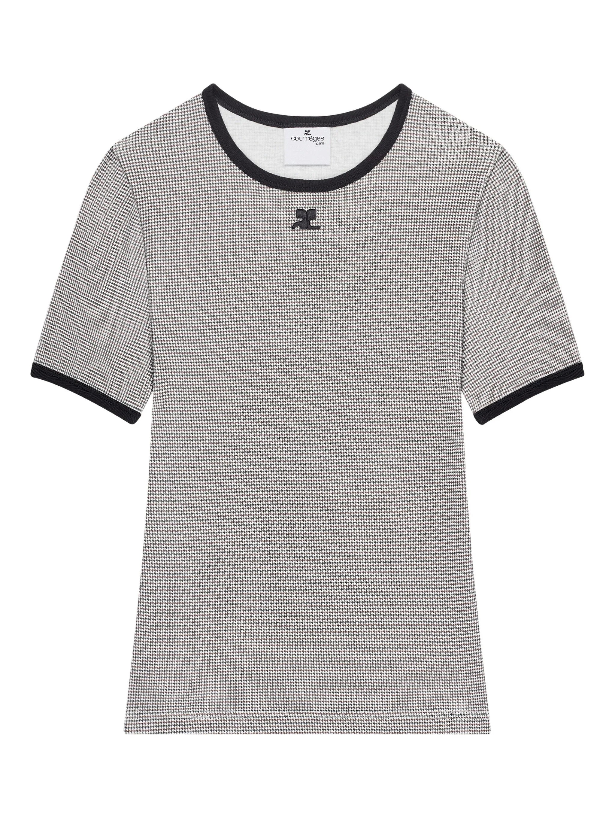 Courrèges Courrèges Houndstooth-pattern T-shirt