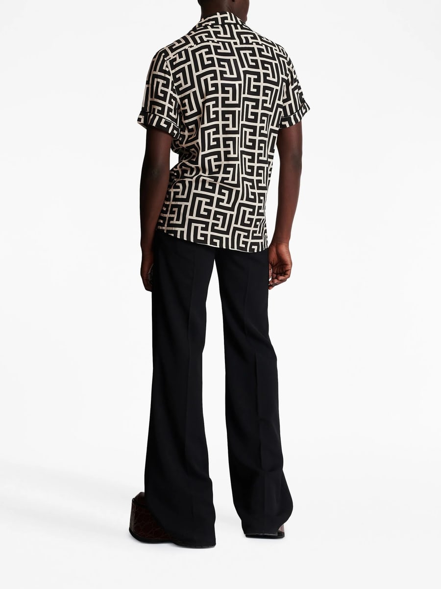 Balmain Balmain Monogram-print Pyjama Shirt, view 4