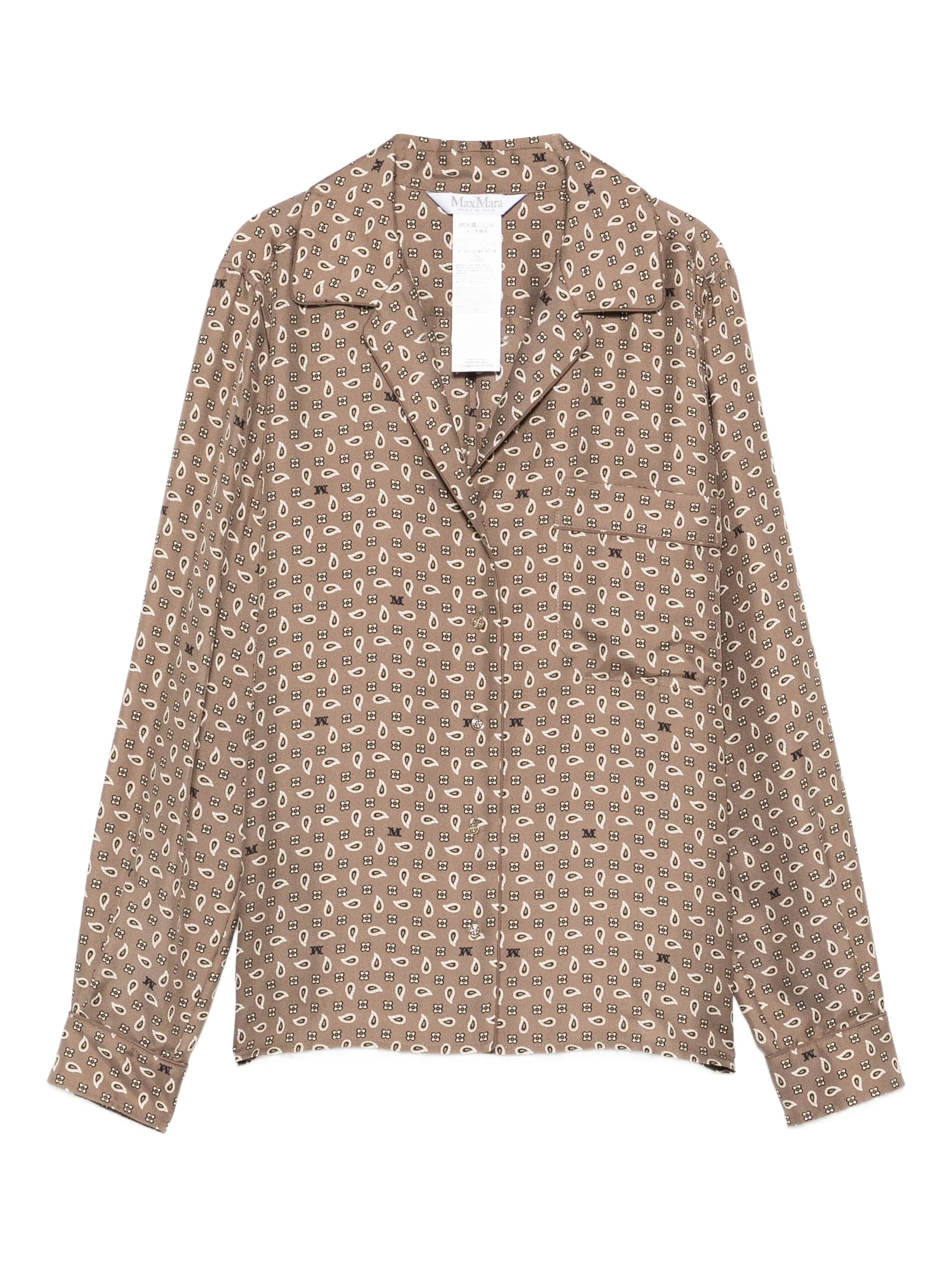 Max Mara Max Mara X E.Marinella Paisley-print Monogram-pattern Shirt