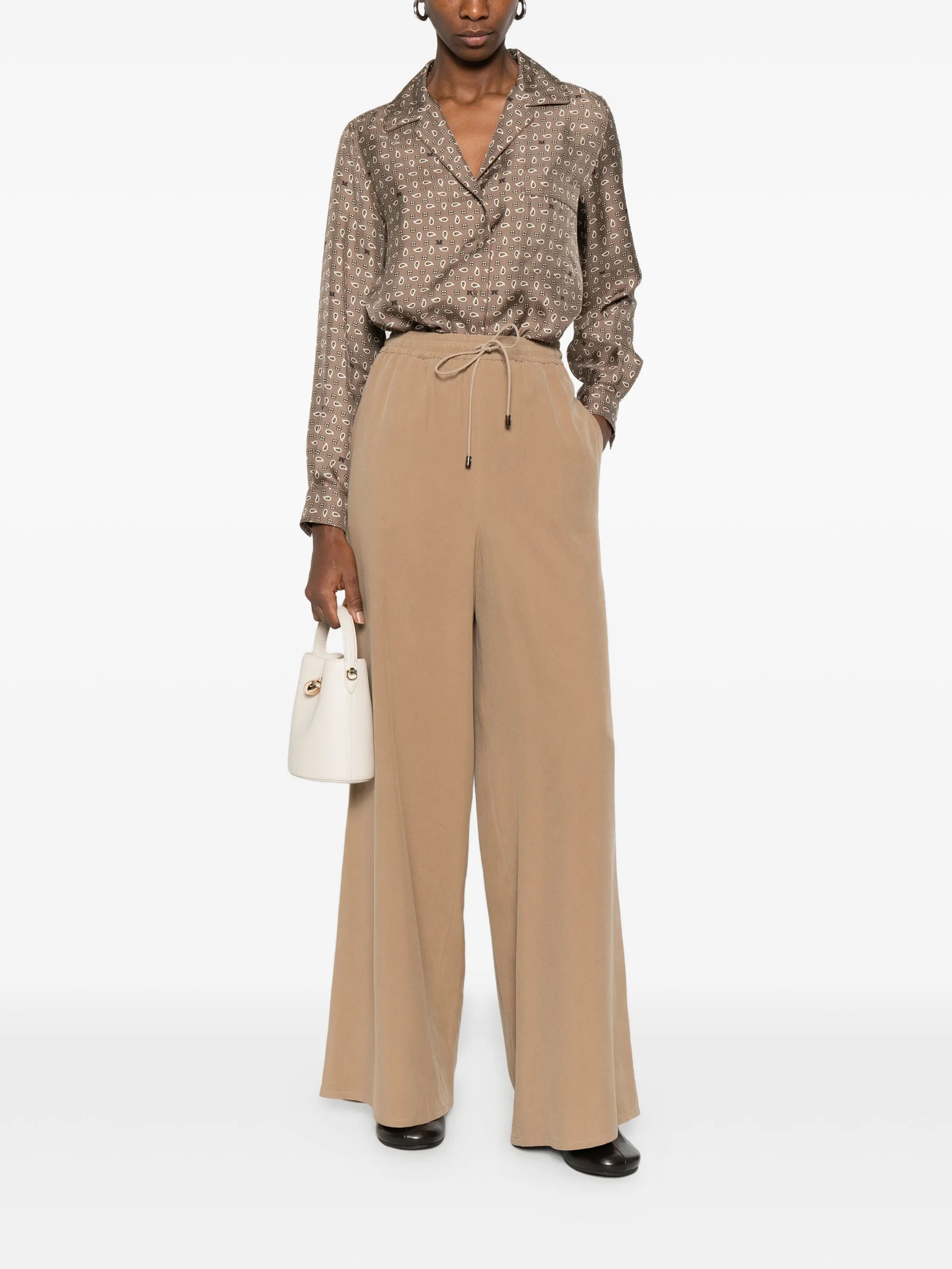 Max Mara Max Mara X E.Marinella Paisley-print Monogram-pattern Shirt, view 2