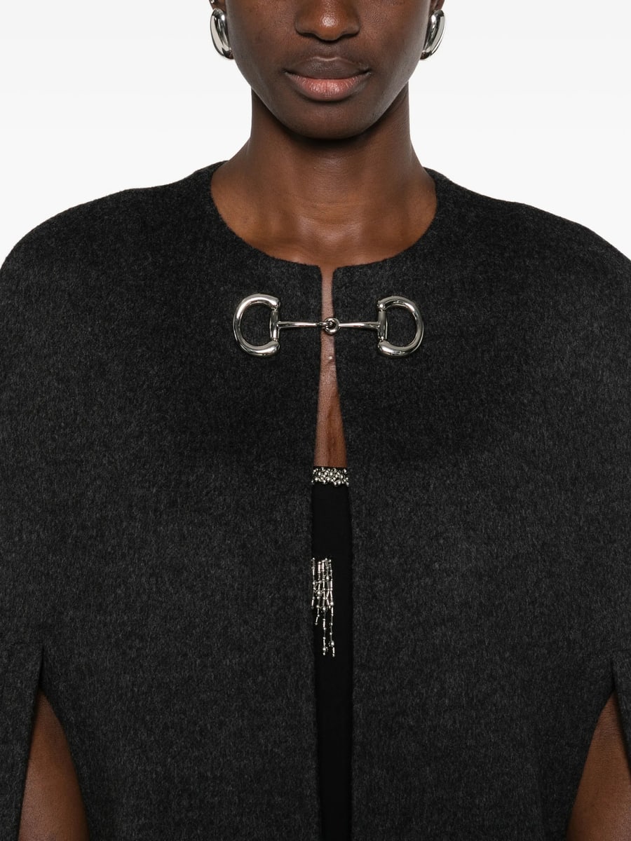 Gucci Gucci Horsebit Wool Cape, view 4