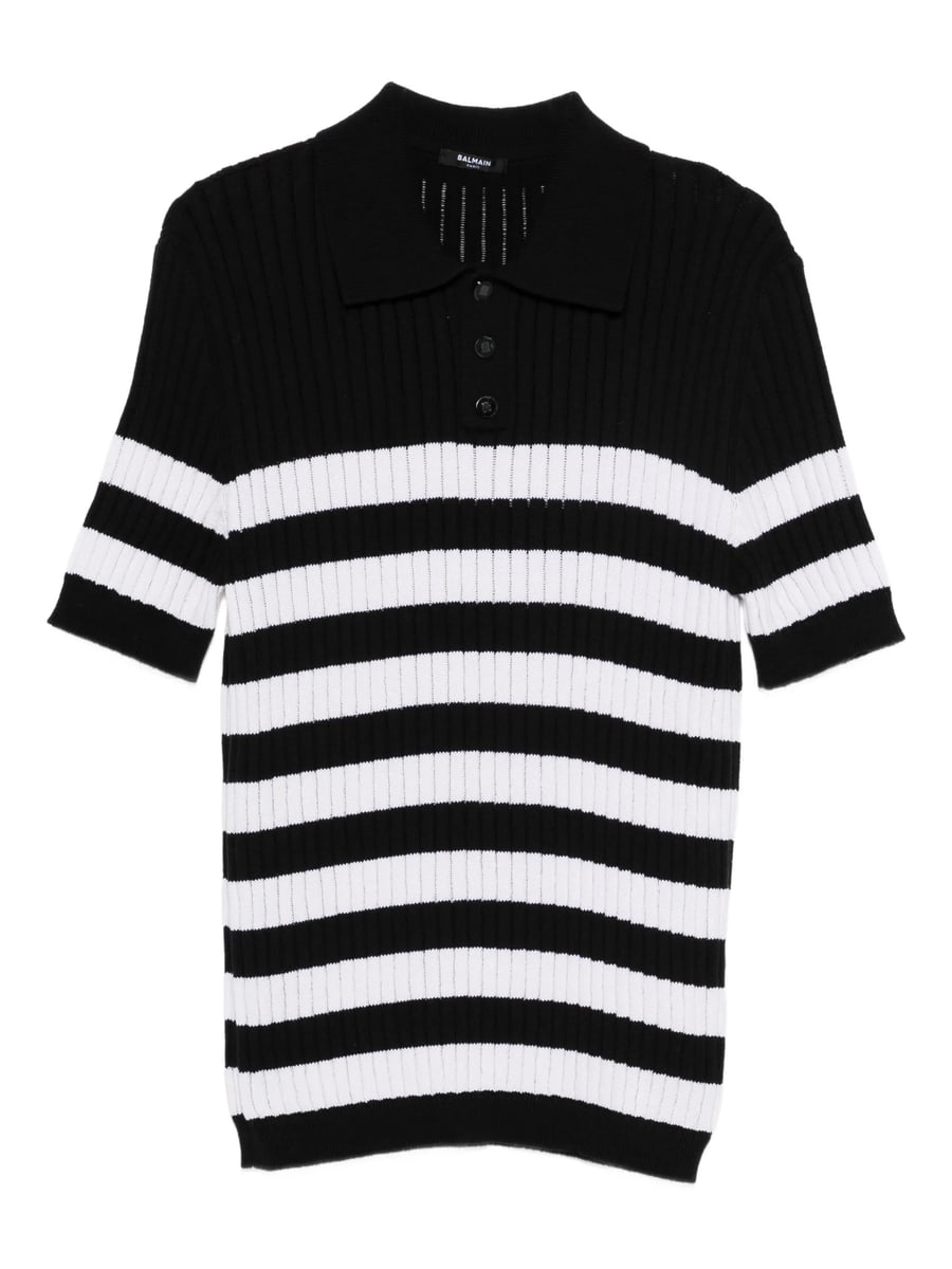 Balmain Balmain Striped-pattern Polo Shirt