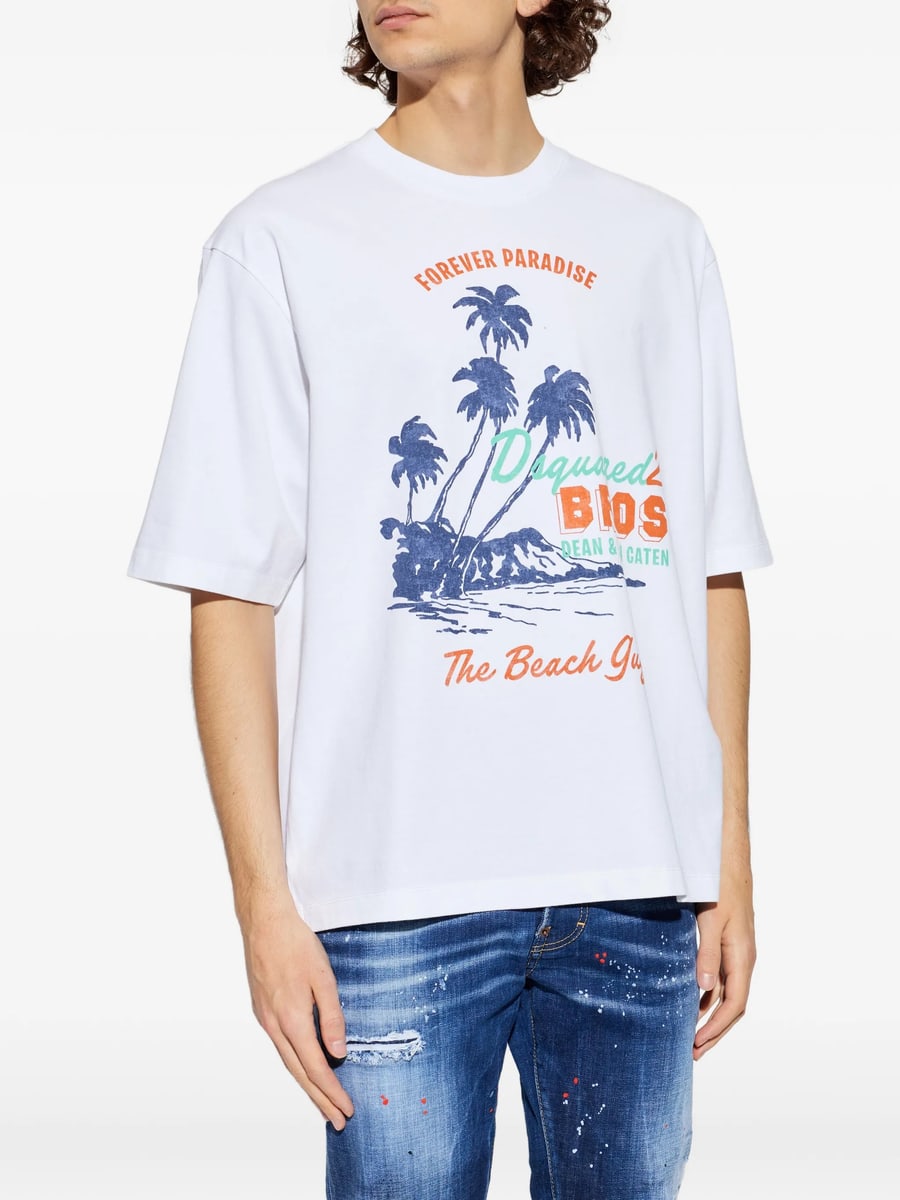 Dsquared2 Dsquared2 Summer Vintage Loose Fit T-shirt, view 5