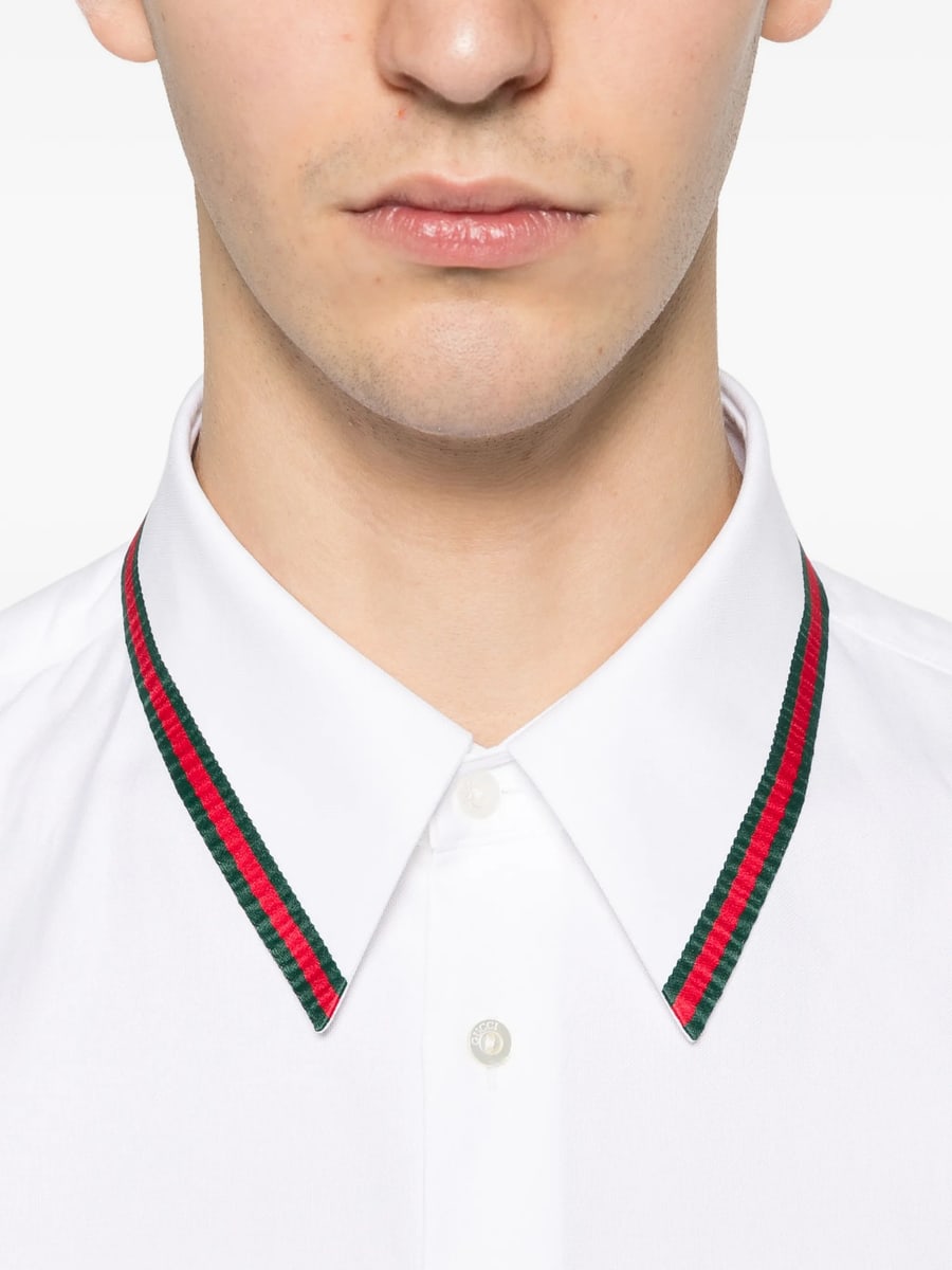 Gucci Gucci Striped-collar Shirt, view 4