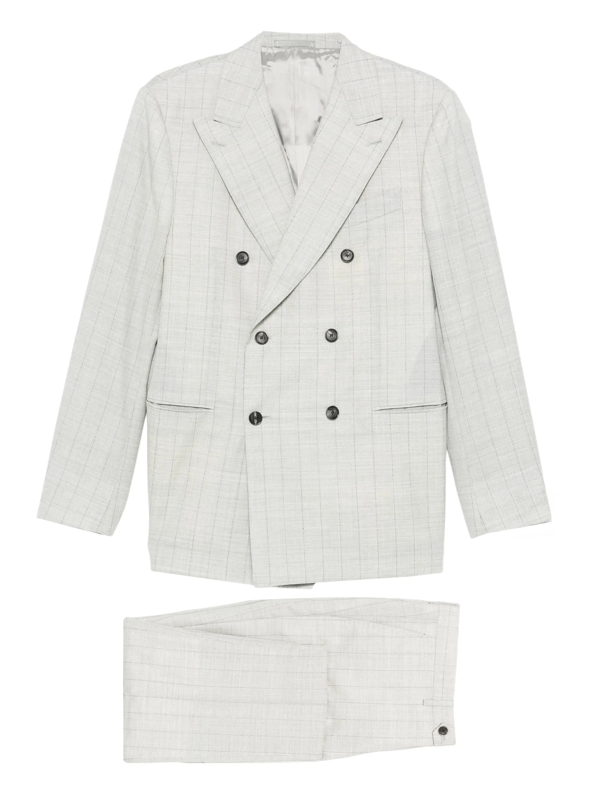 Caruso Caruso Norma Double-breasted Check-pattern Suit