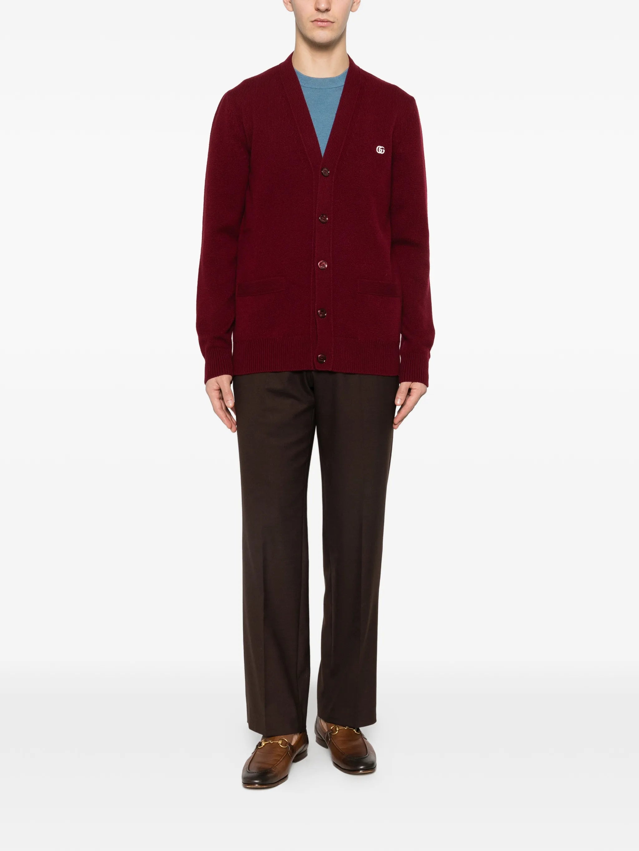 Gucci Gucci Logo-embroidery Cardigan, view 2