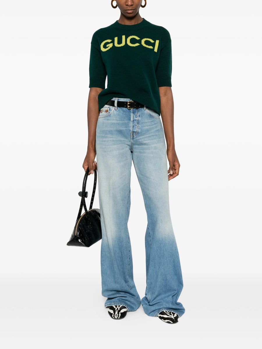 Gucci Gucci Horsebit Flared Jeans, view 3