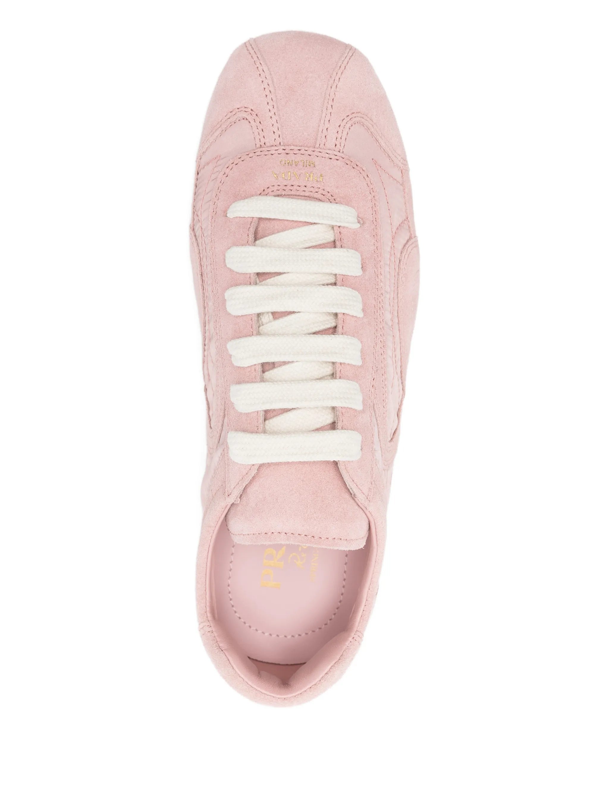 Prada Prada Montecarlo Re-Edition 2005 Suede And Re-Nylon Sneakers, view 2