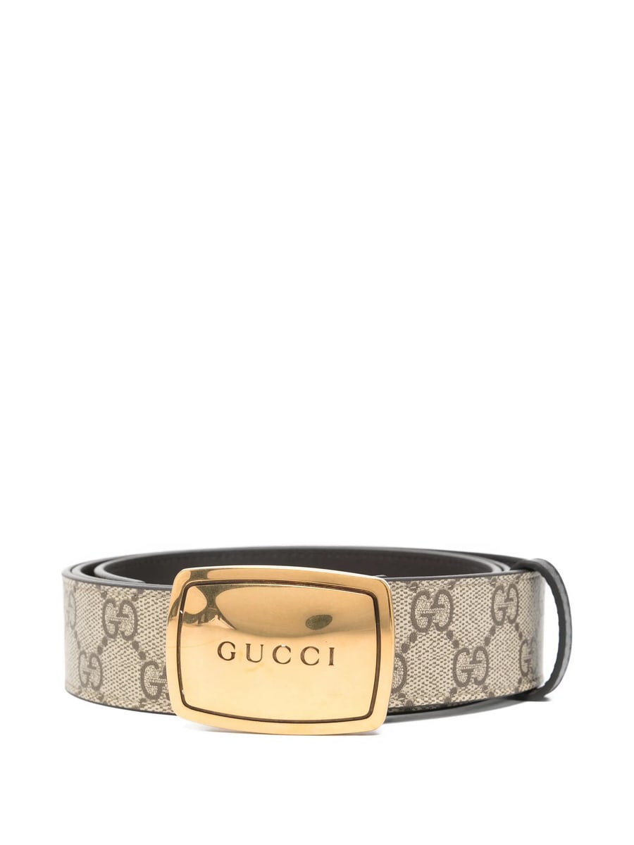 Gucci Gucci Logo Buckle Print Belt