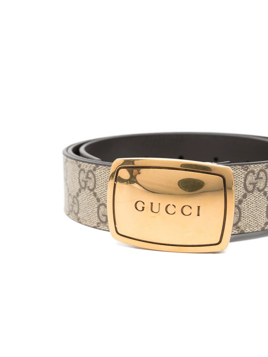 Gucci Gucci Logo Buckle Print Belt, view 2