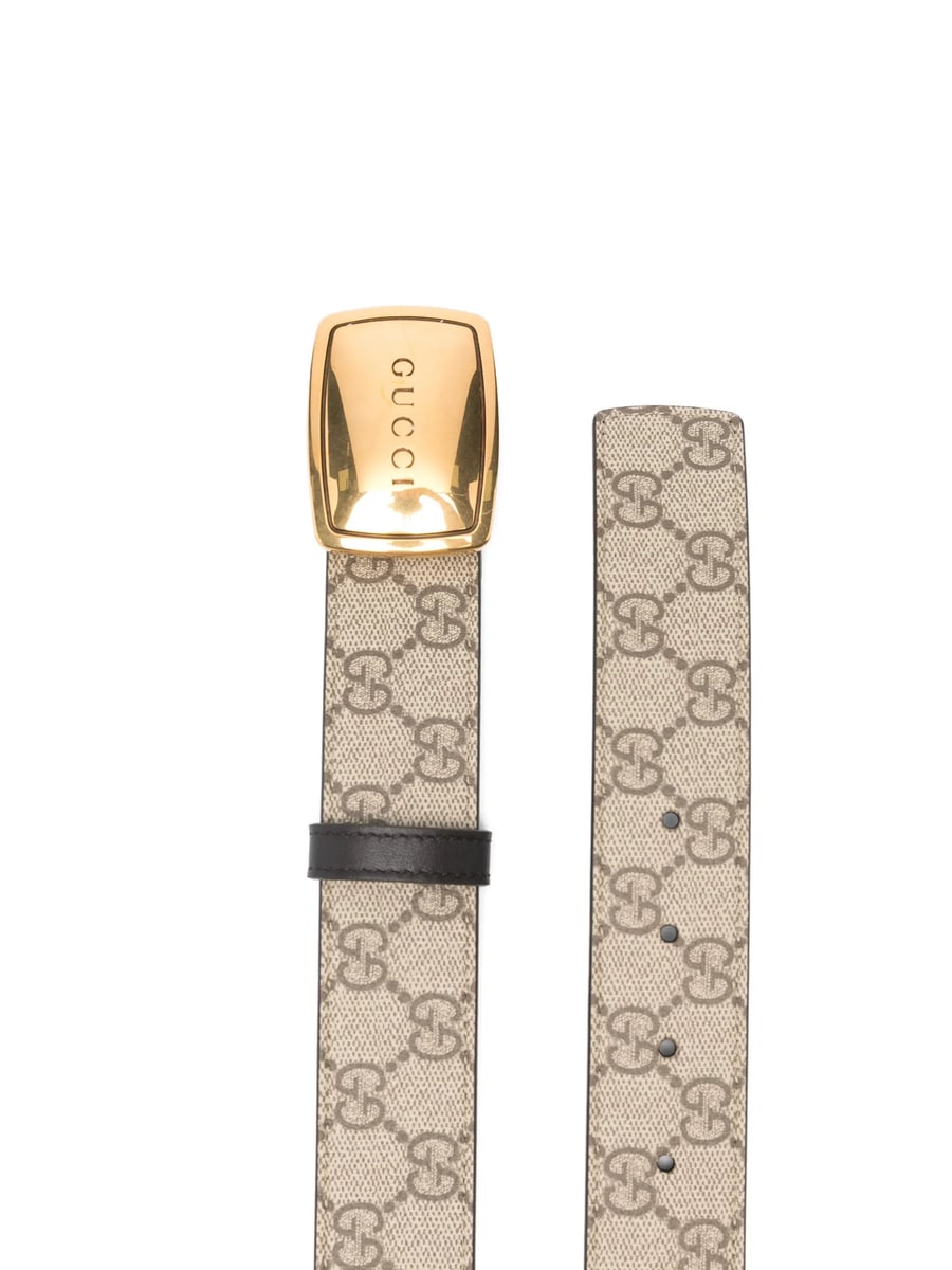 Gucci Gucci Logo Buckle Print Belt, view 3