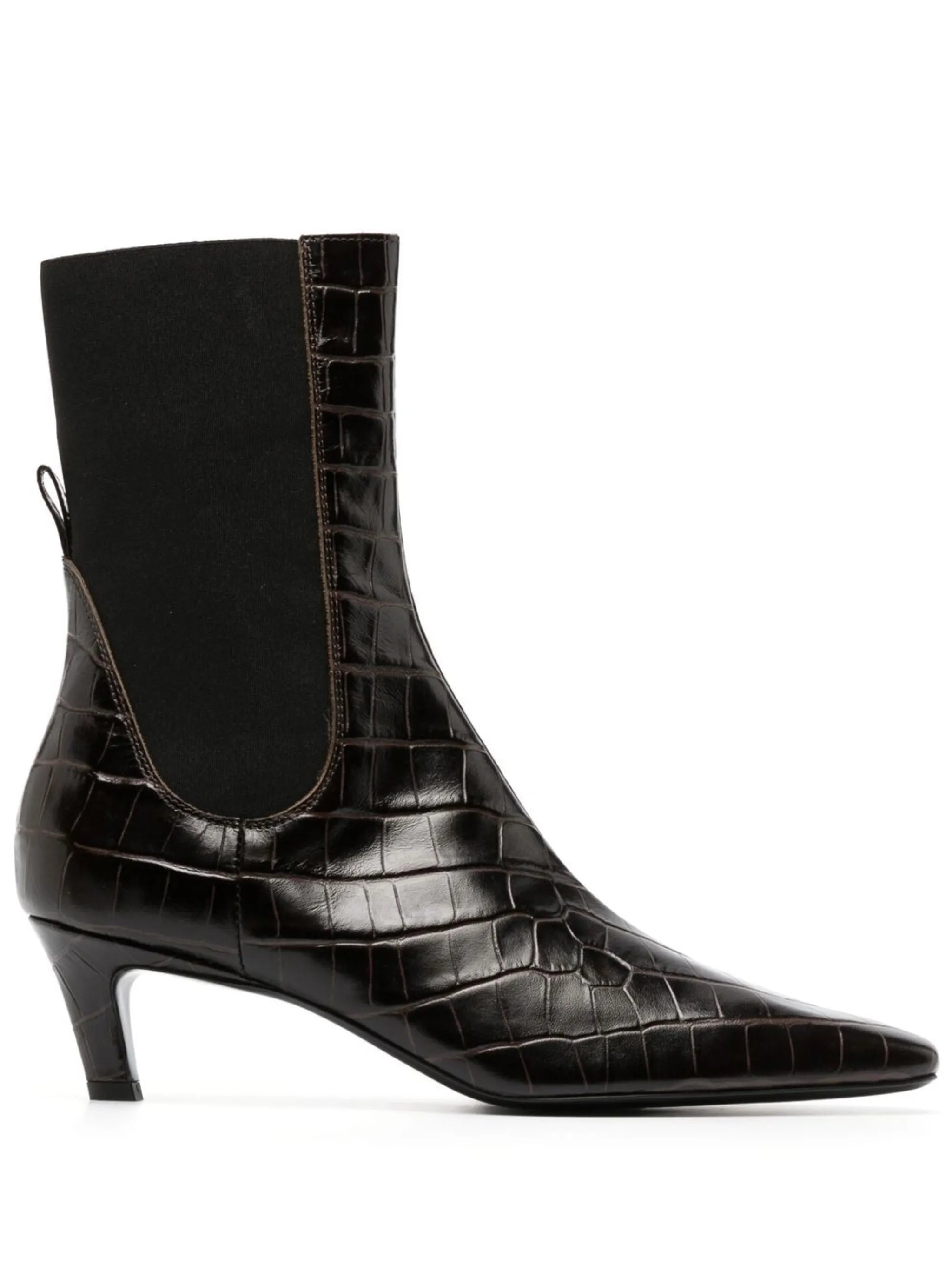 Toteme Toteme Croco-embossed Mid-heel Boots
