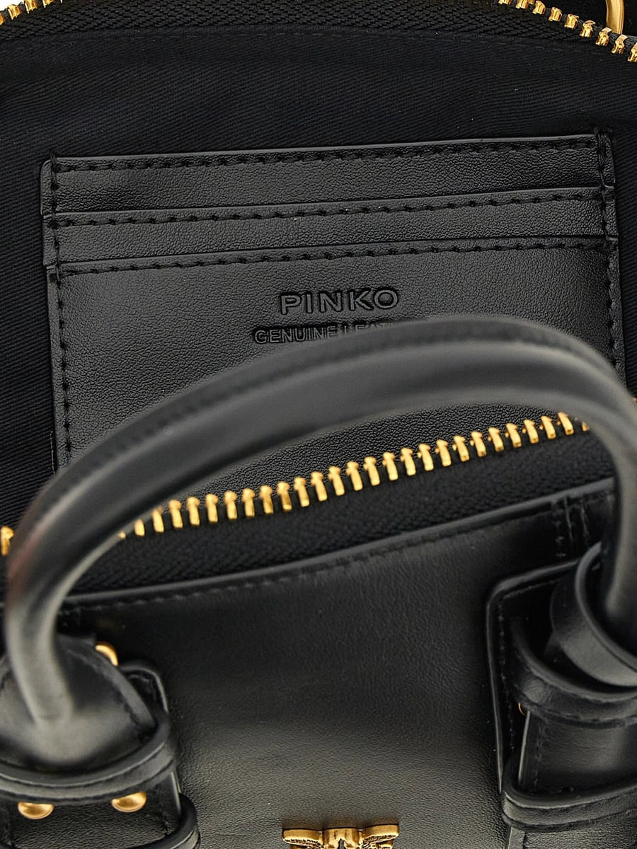Pinko Pinko Small Escape Leather Shoulder Bag, view 2