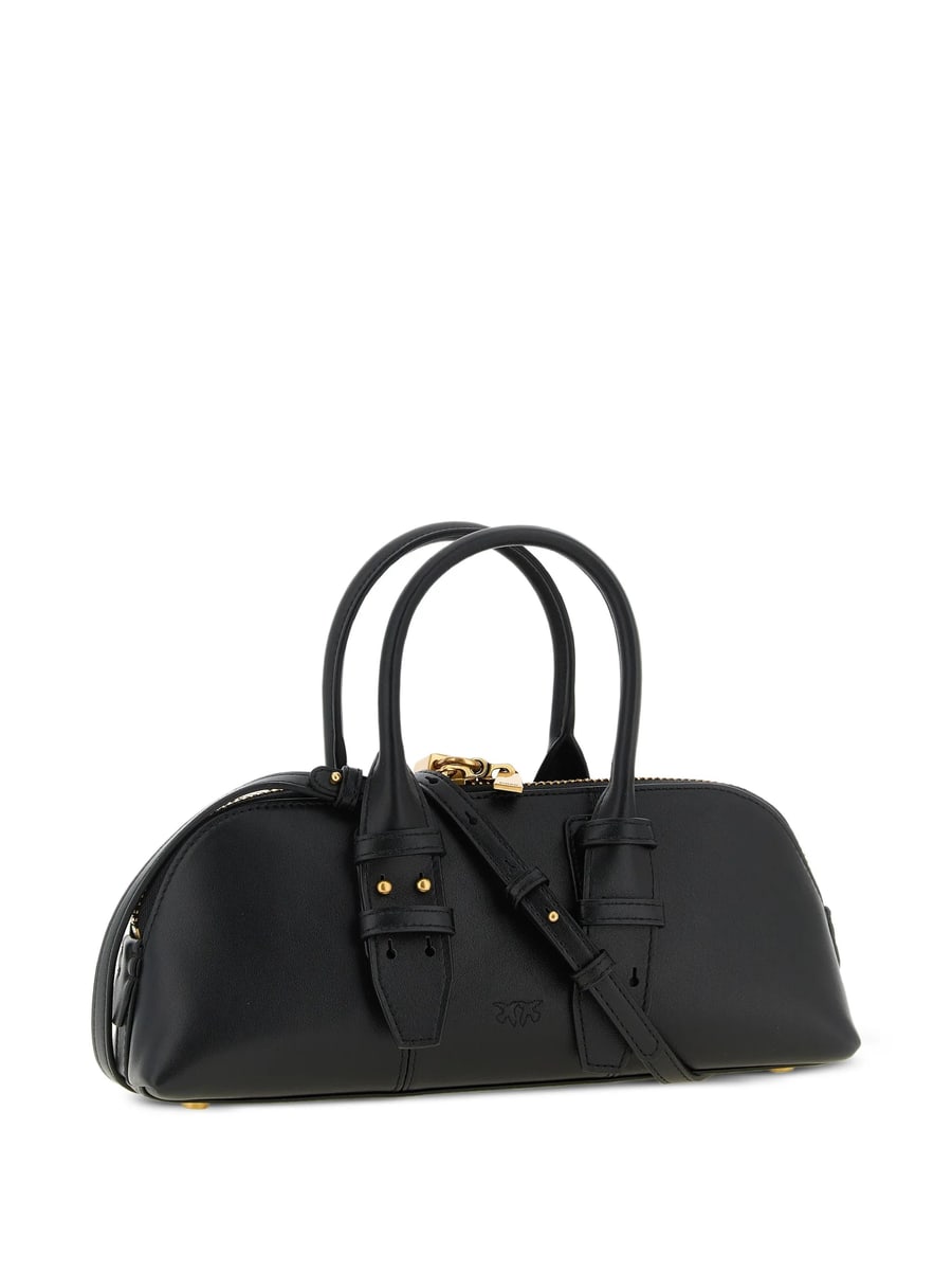 Pinko Pinko Small Escape Leather Shoulder Bag, view 3
