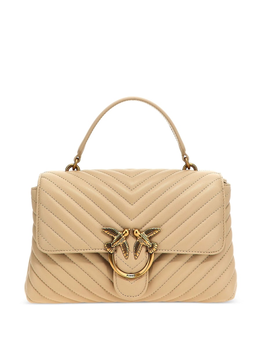 Pinko Pinko Lady Love Bag Puff Medium Handbag In Chevron Nappa Leather