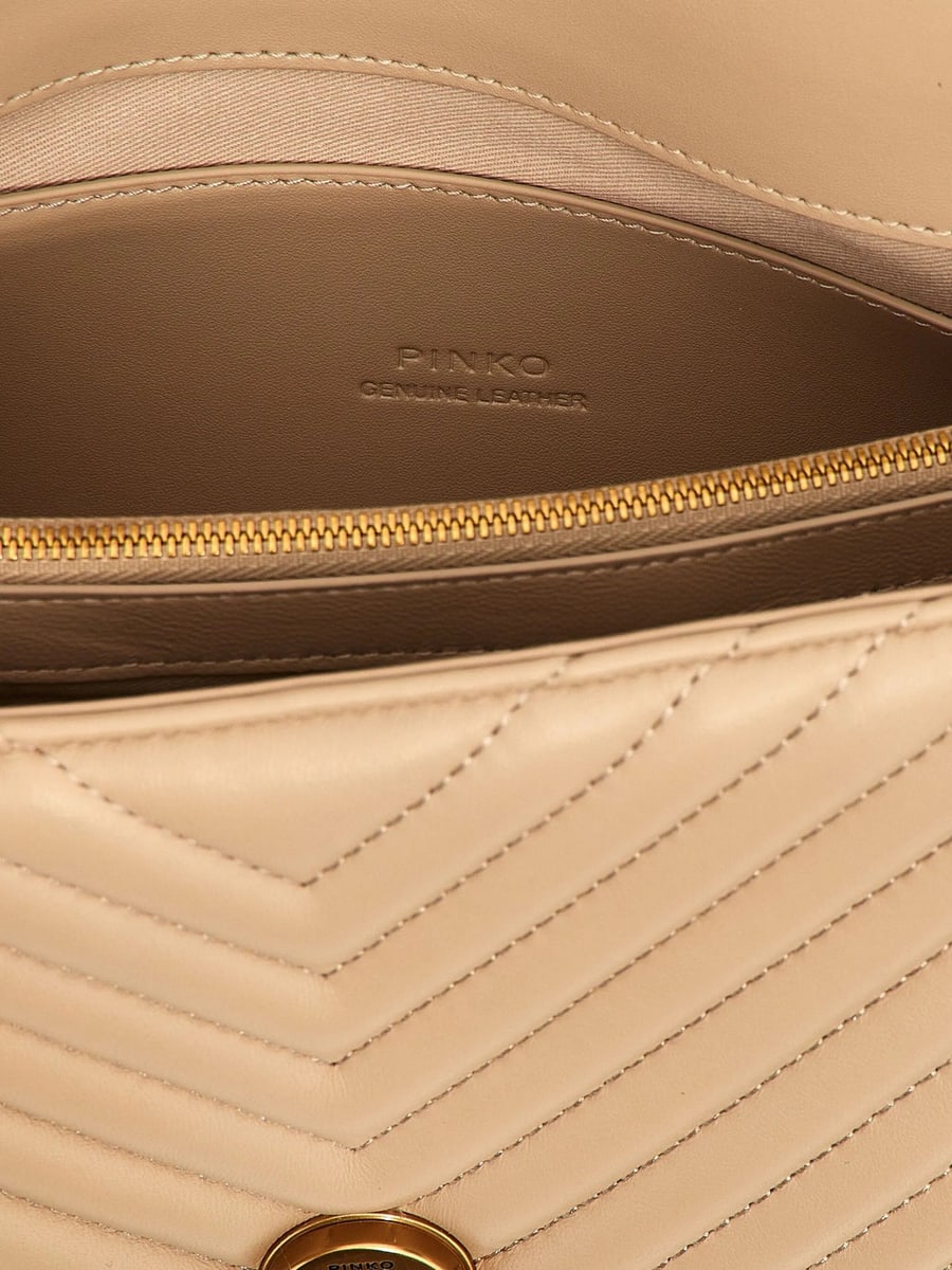 Pinko Pinko Lady Love Bag Puff Medium Handbag In Chevron Nappa Leather, view 2
