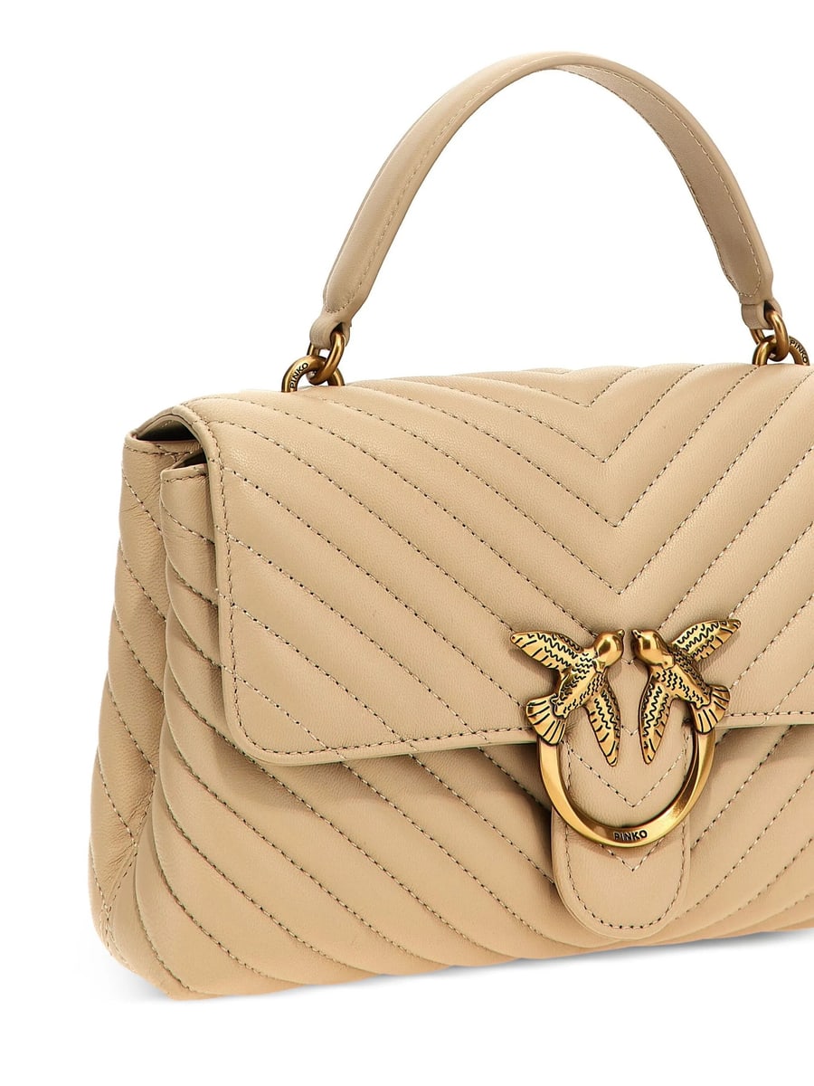 Pinko Pinko Lady Love Bag Puff Medium Handbag In Chevron Nappa Leather, view 4