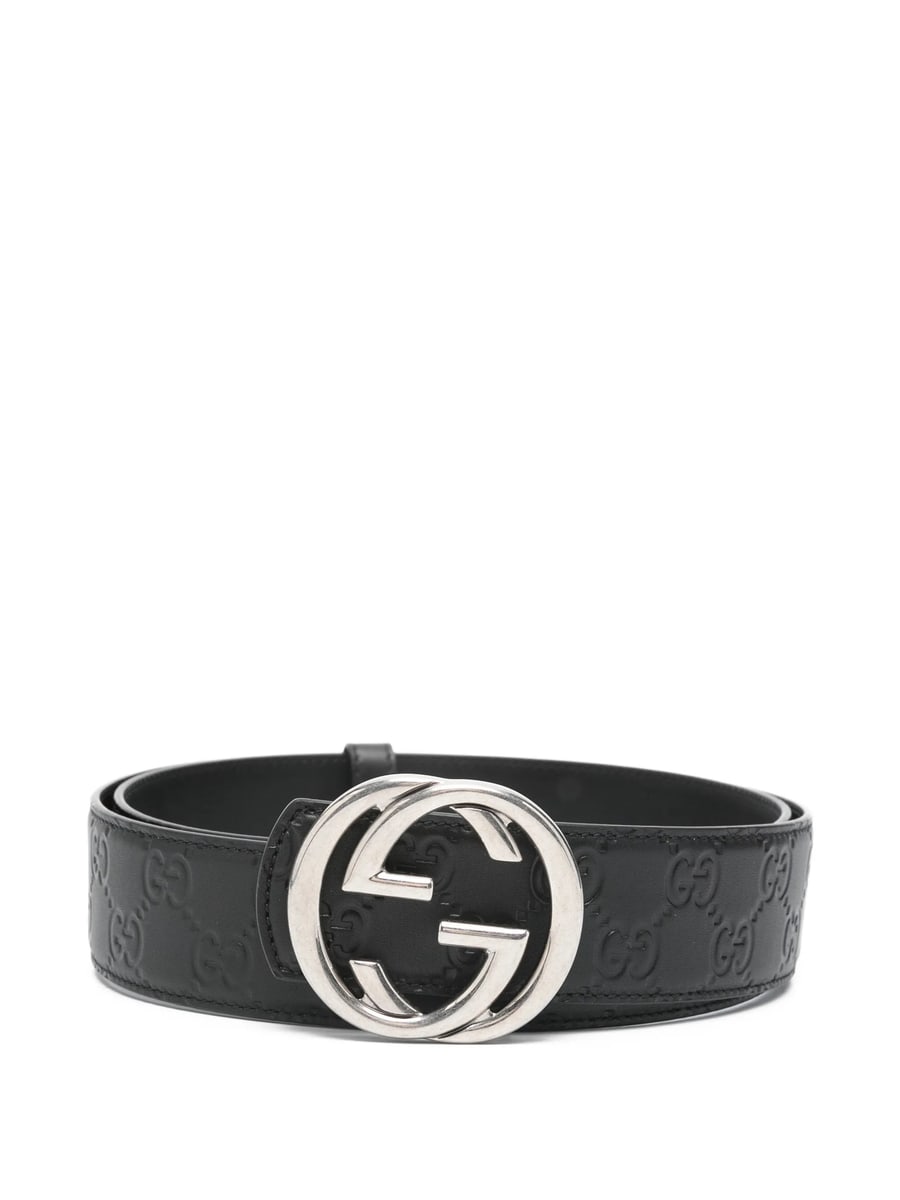Gucci Gucci Logo-buckle Patterned Belt