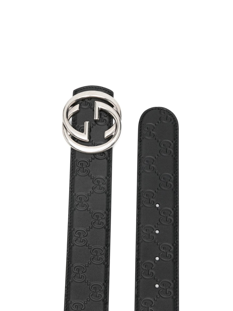 Gucci Gucci Logo-buckle Patterned Belt, view 2