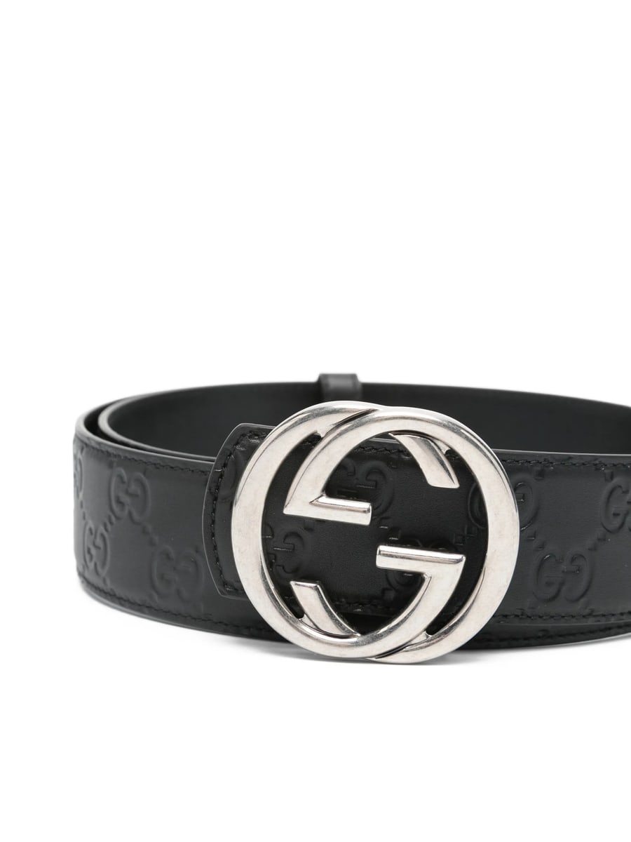 Gucci Gucci Logo-buckle Patterned Belt, view 3