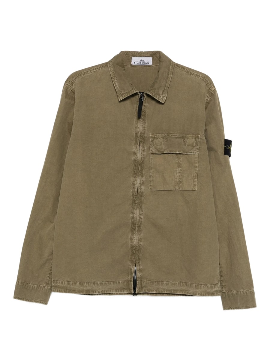 Stone Island Stone Island Chest-pocket Zip-up Shirt Jacket