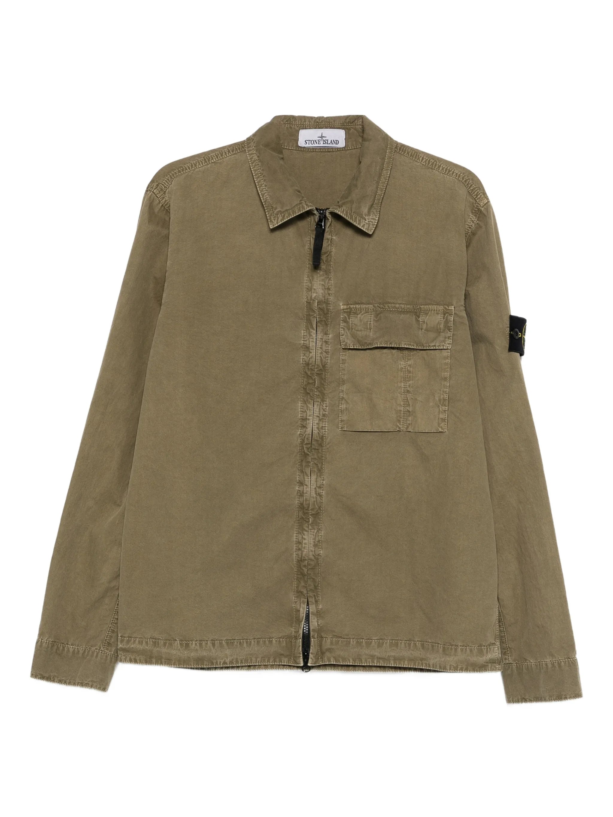Stone Island Stone Island Chest-pocket Zip-up Shirt Jacket