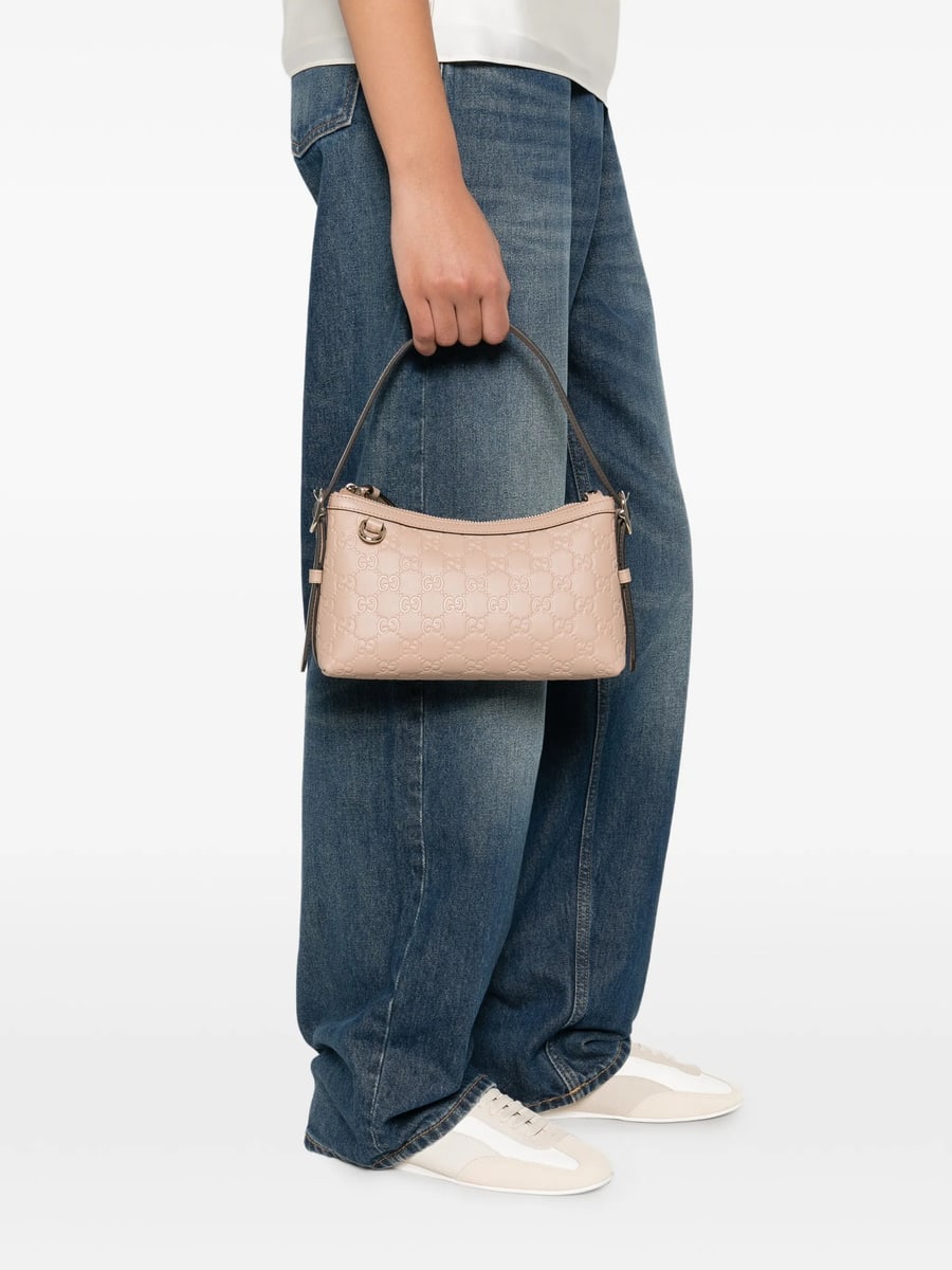 Gucci Gucci Small GG-embossed Zip Shoulder Bag, view 2