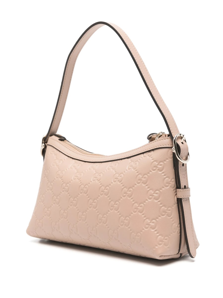 Gucci Gucci Small GG-embossed Zip Shoulder Bag, view 3