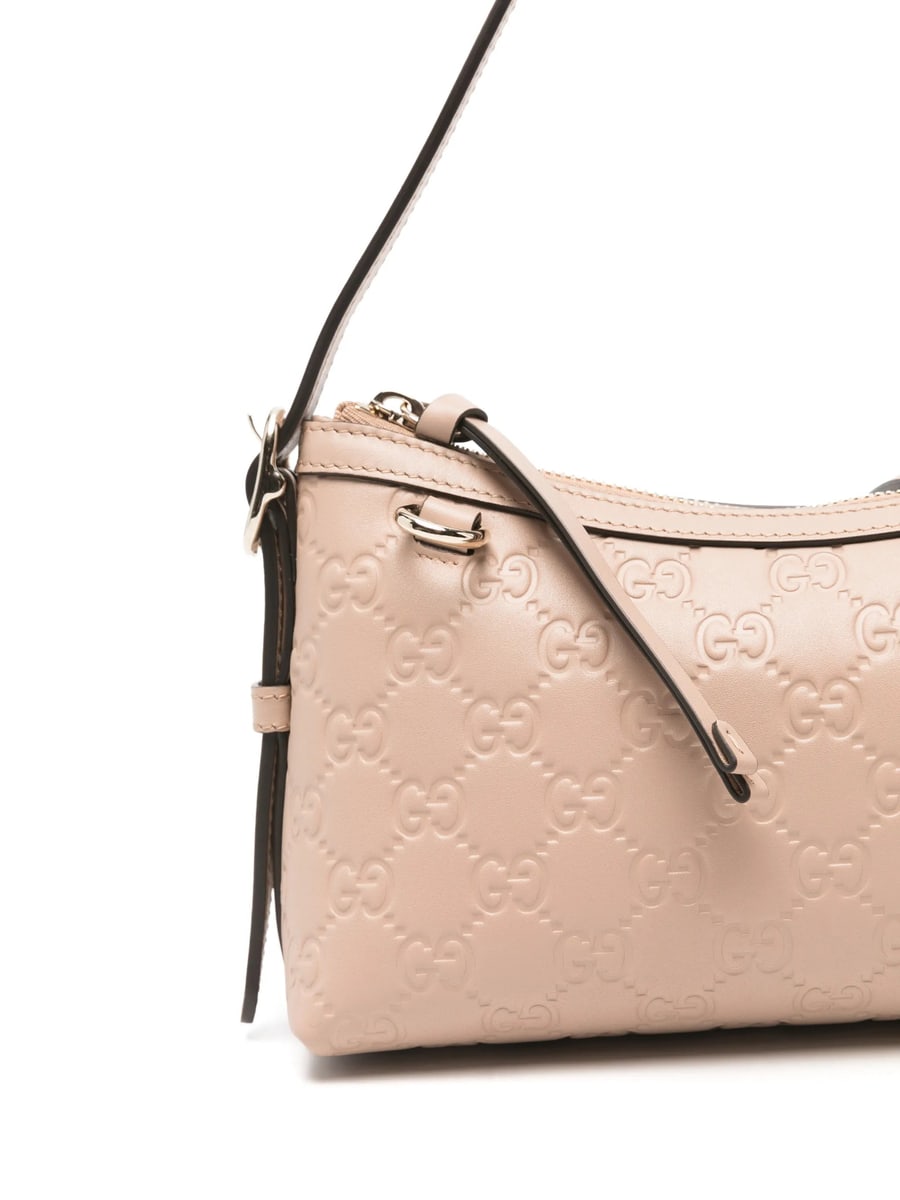 Gucci Gucci Small GG-embossed Zip Shoulder Bag, view 4