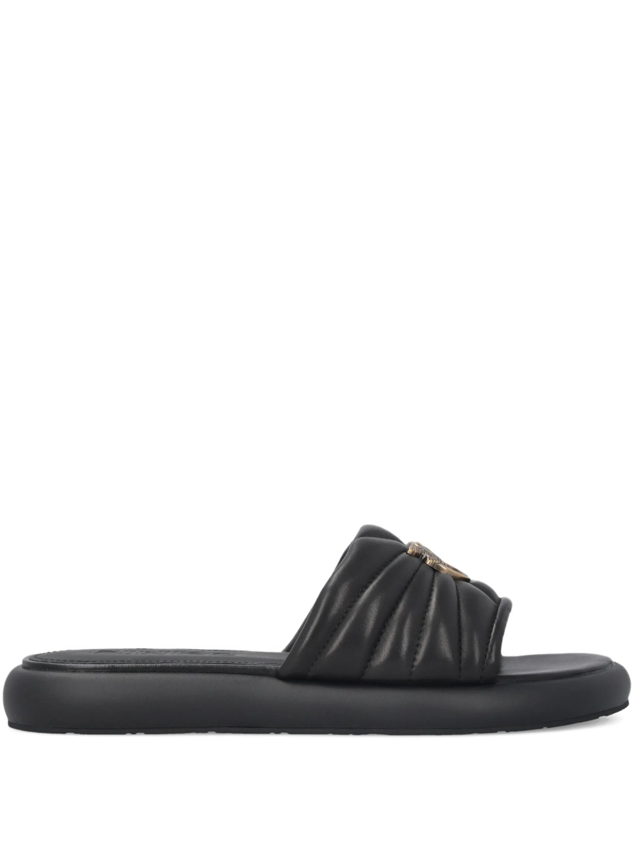 Pinko Pinko Fiona Leather Slip-on Sandals