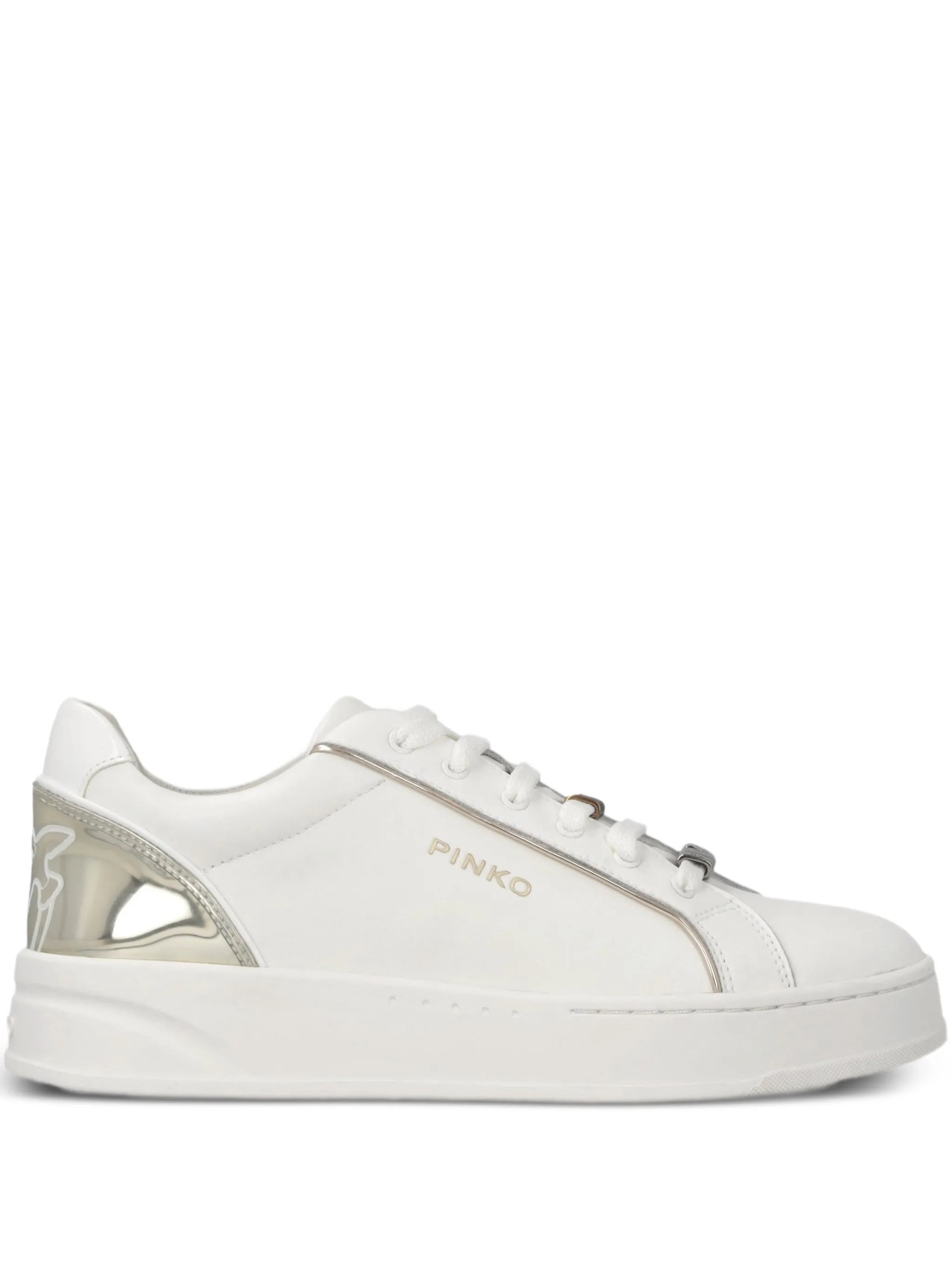 Pinko Pinko Leather Sneakers With Logo