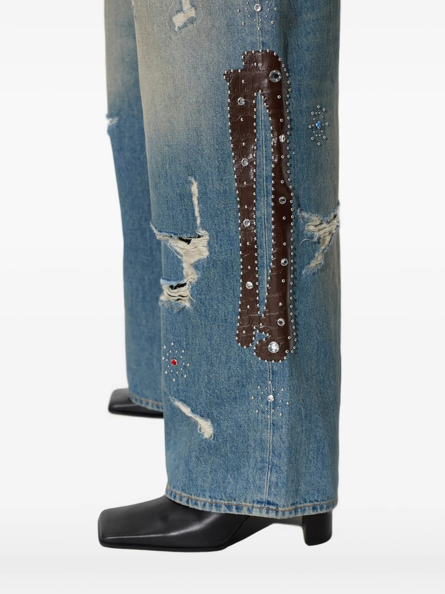 Amiri Amiri Bones Studded Jeans, view 2