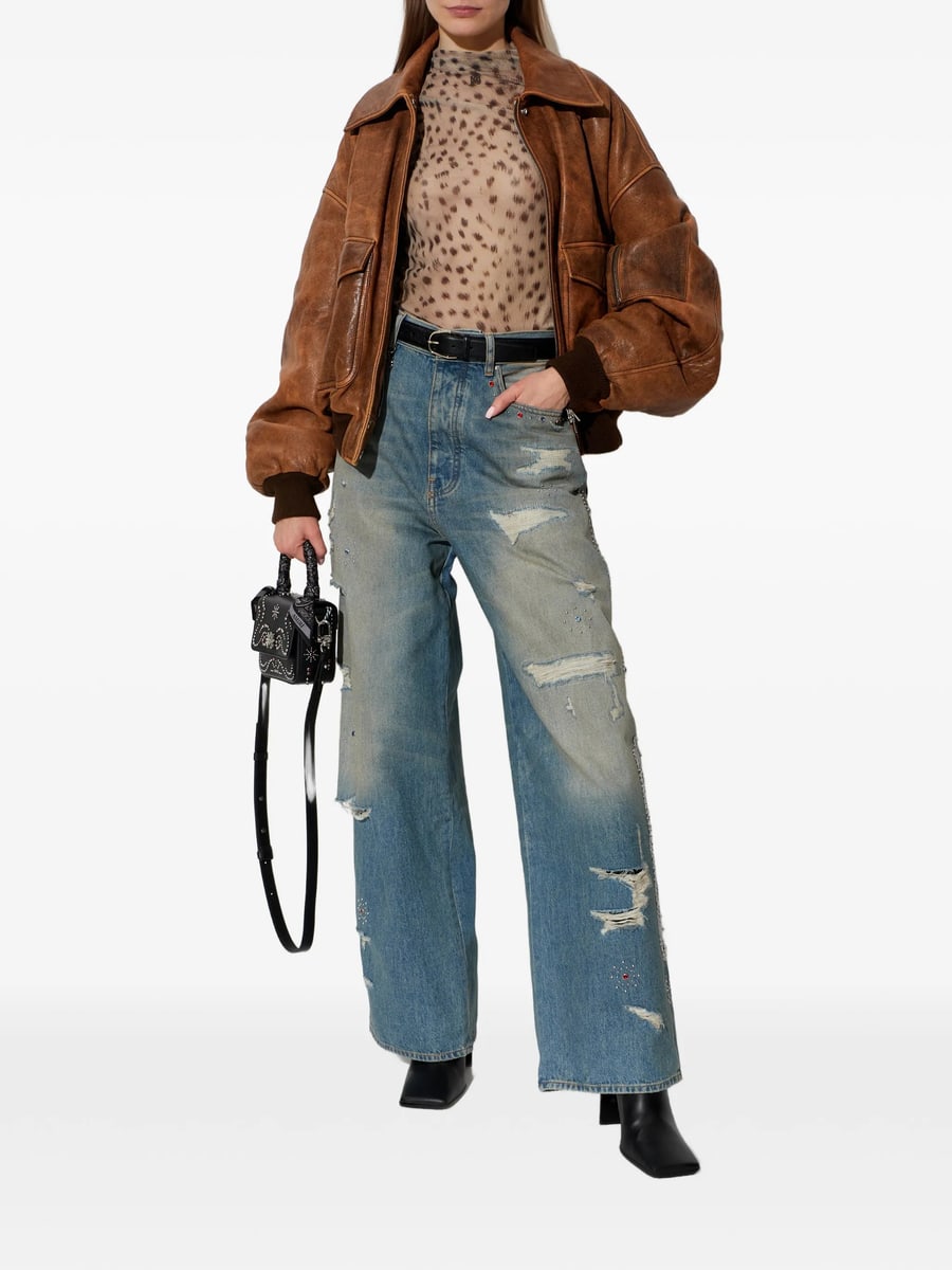 Amiri Amiri Bones Studded Jeans, view 5
