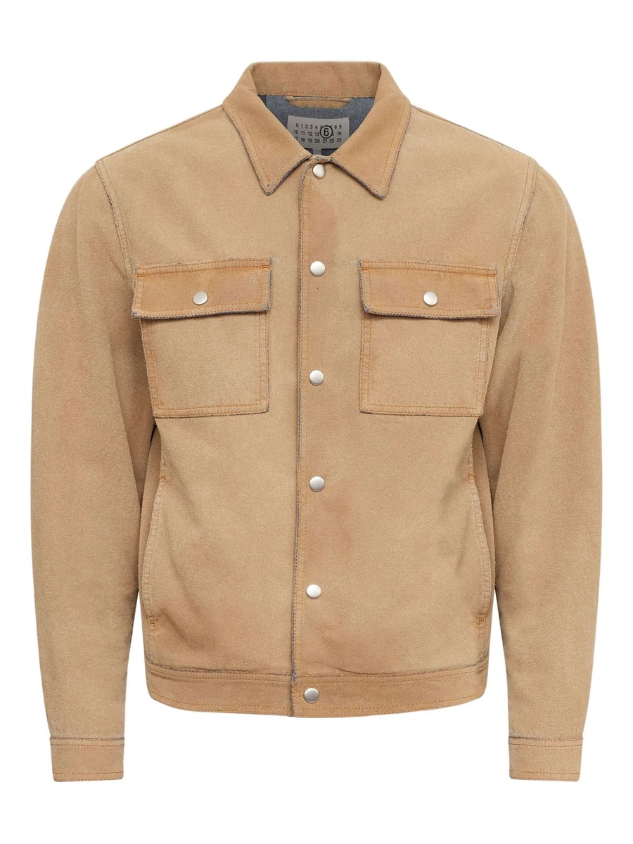 MM6 Maison Margiela Mm6 Maison Margiela Suede Effect Denim Jacket