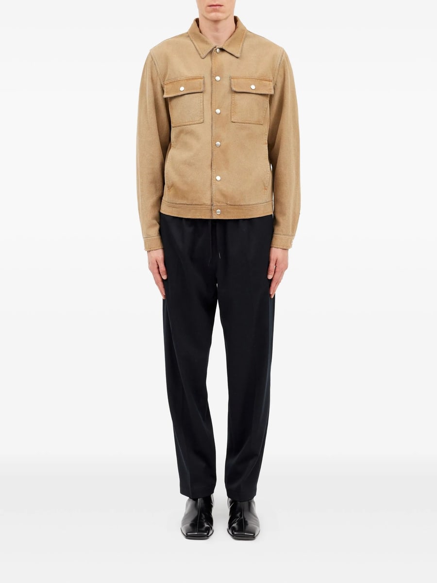 MM6 Maison Margiela Mm6 Maison Margiela Suede Effect Denim Jacket, view 3