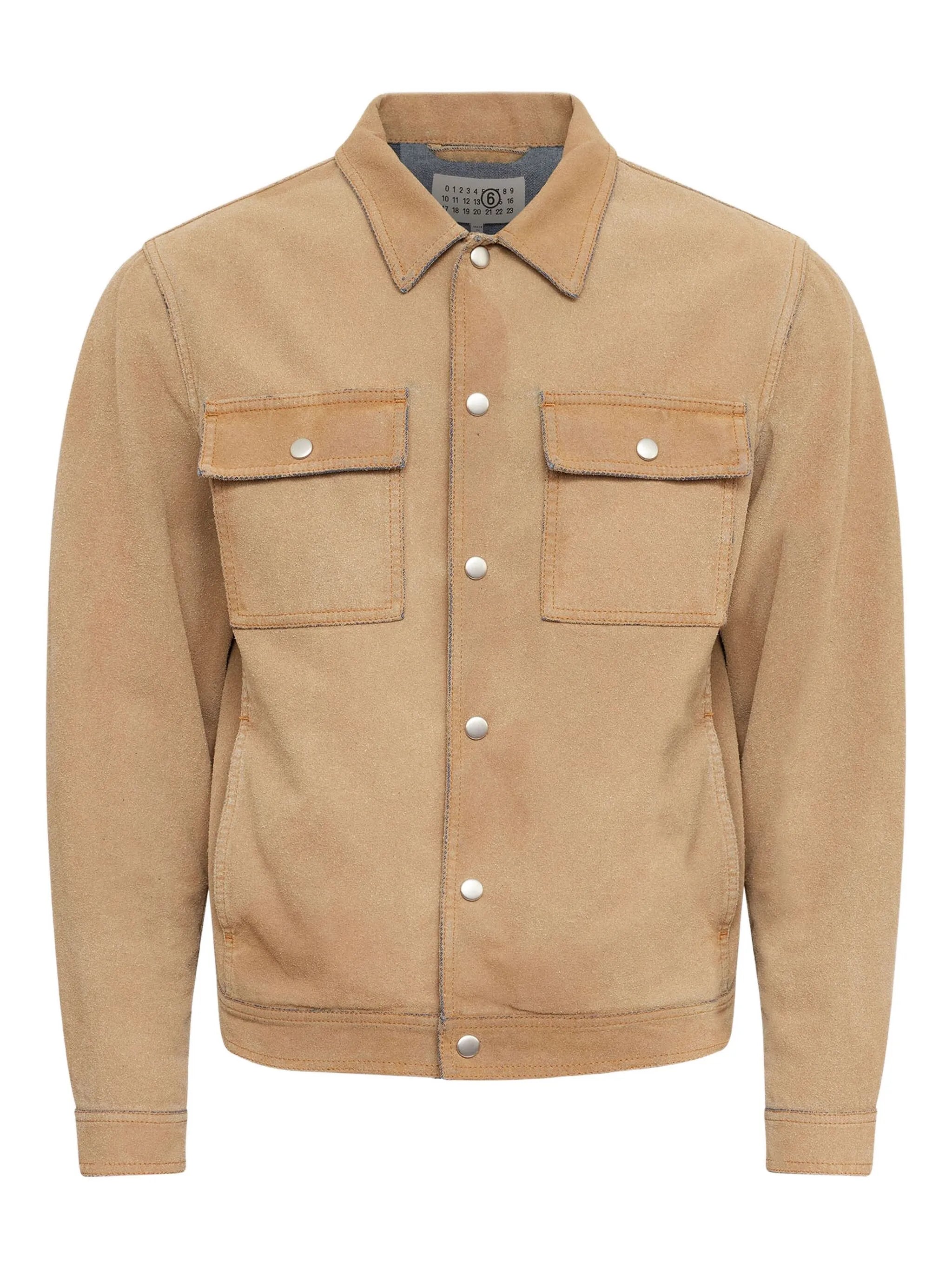 MM6 Maison Margiela Mm6 Maison Margiela Suede Effect Denim Jacket