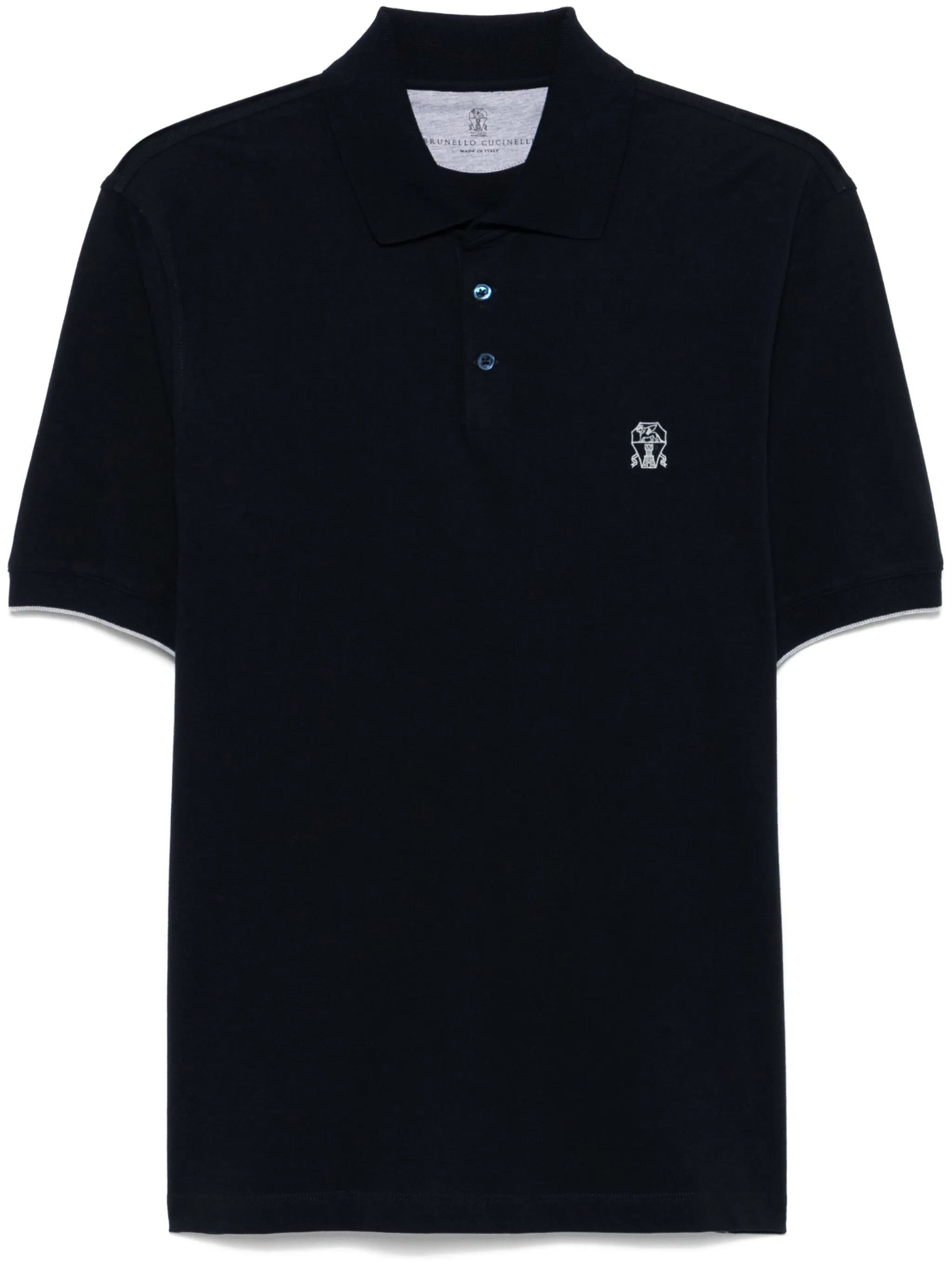 Brunello Cucinelli Brunello Cucinelli Crest-embroidered Cotton-piqué Polo Shirt