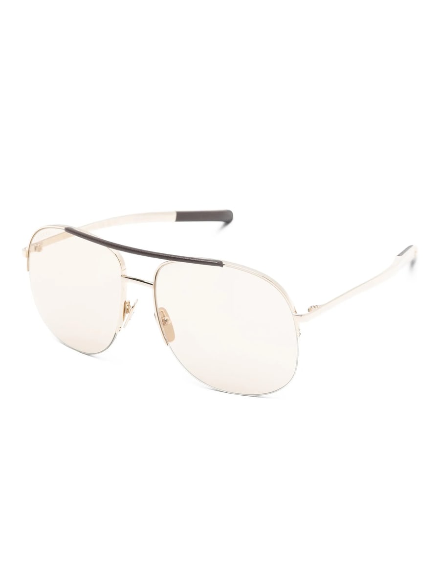 Gucci Gucci Top-bar Pilot Sunglasses, view 2