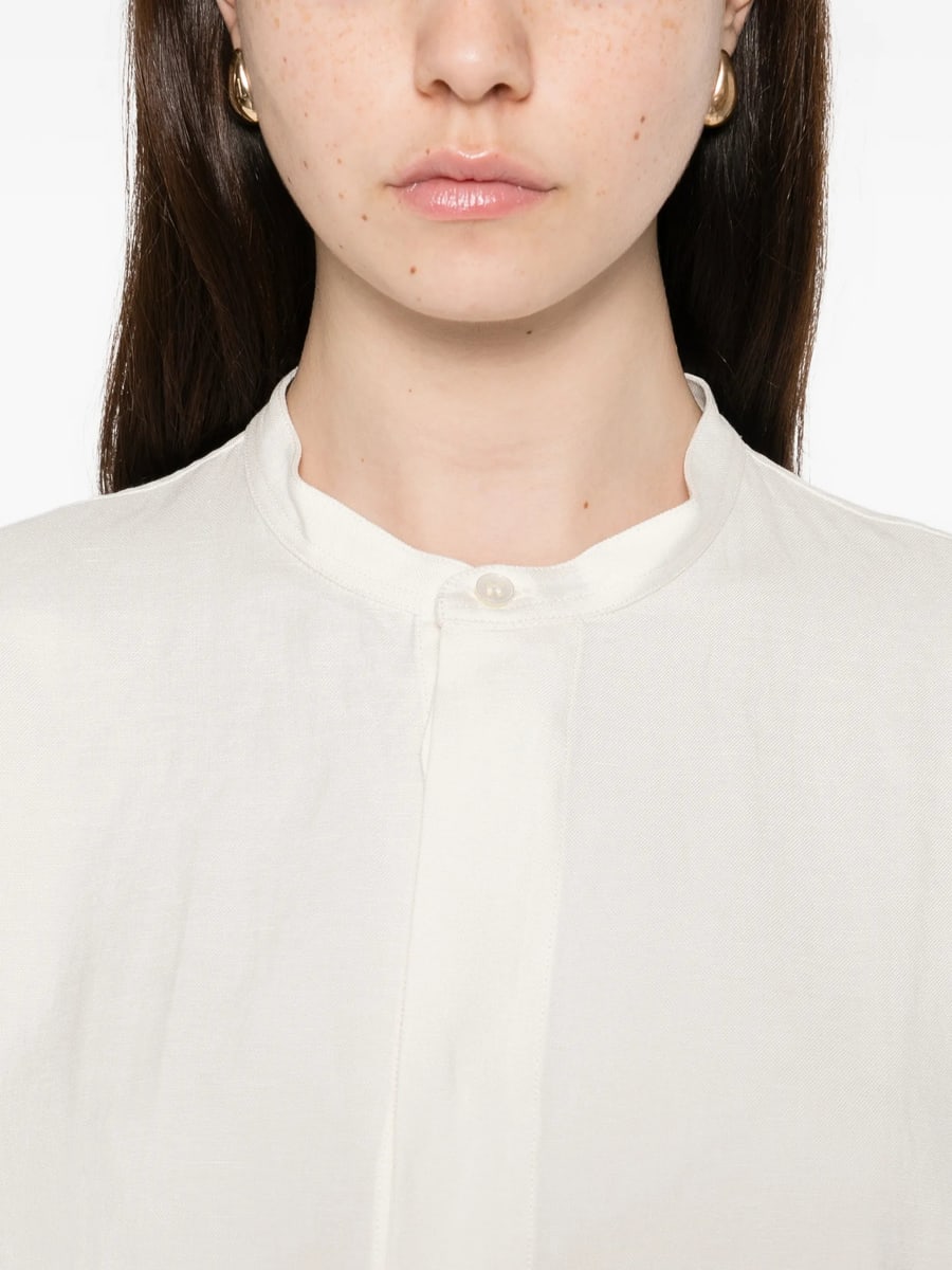 Studio Nicholson Studio Nicholson Collarless Shirt, view 2