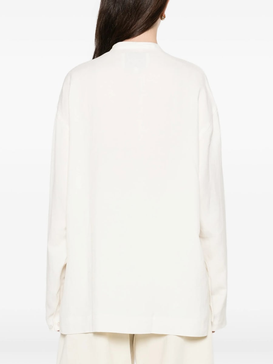 Studio Nicholson Studio Nicholson Collarless Shirt, view 3