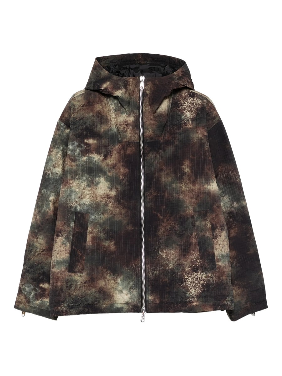 Cole Buxton Cole Buxton Camouflage-pattern Hooded Jacket