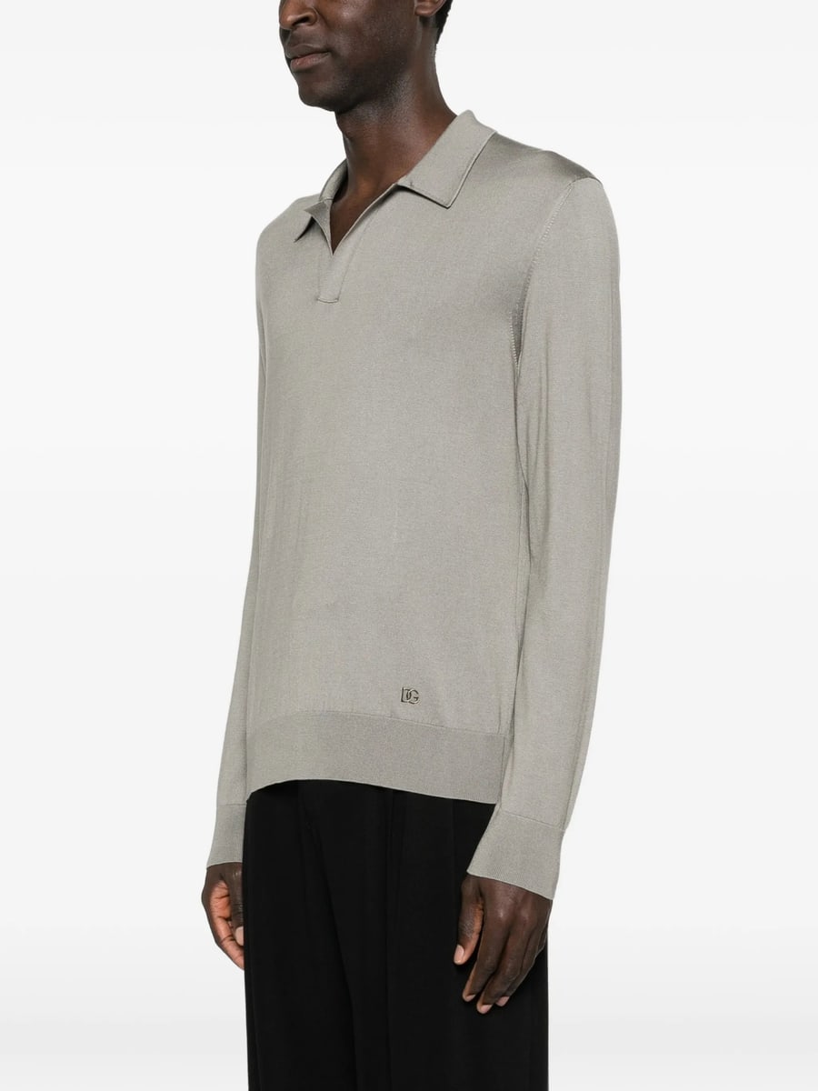 Dolce & Gabbana Dolce & Gabbana Collared Long-sleeve T-shirt, view 4