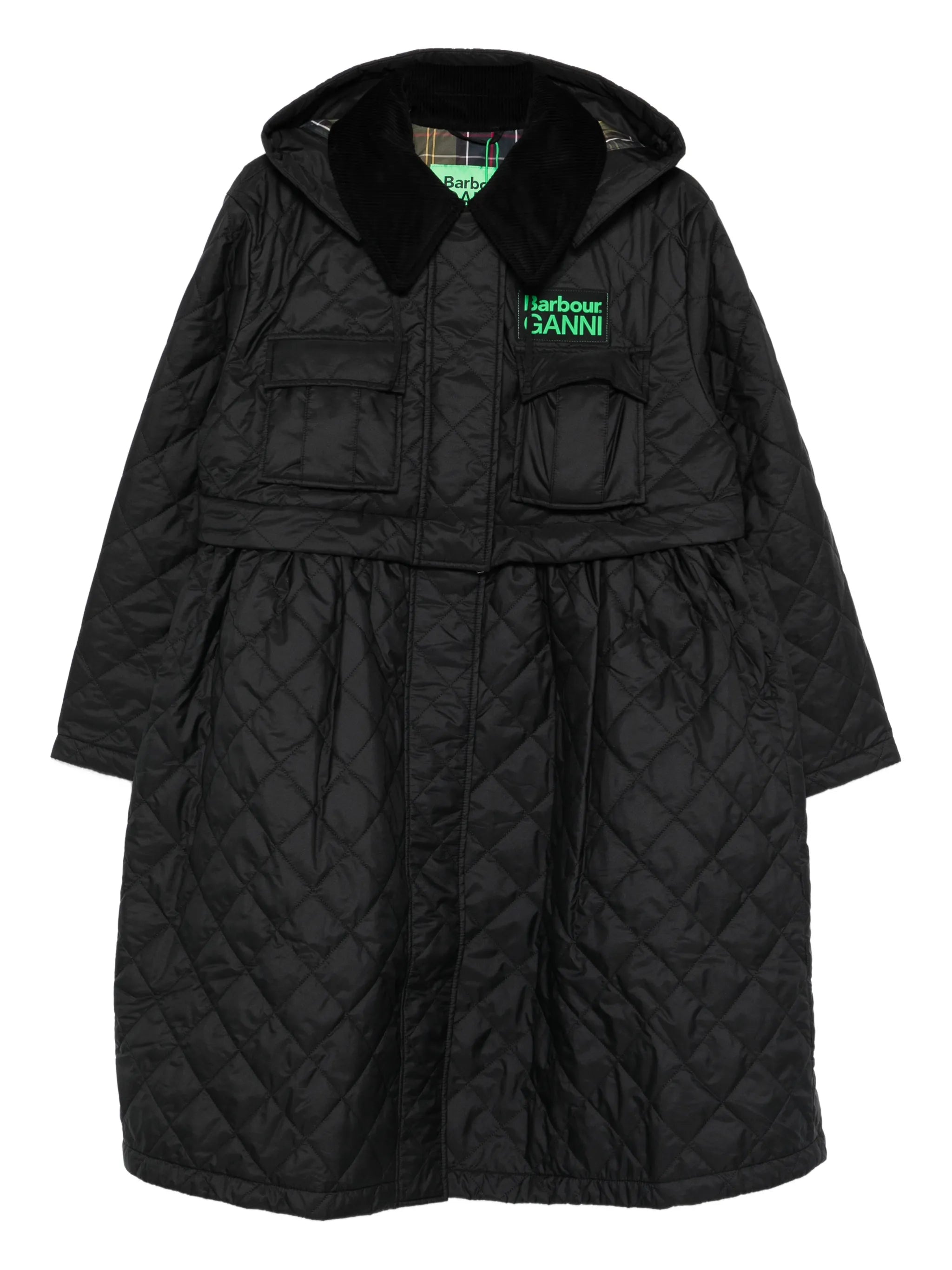 Barbour X Ganni Barbour X Ganni X Ganni Quilted Hooded Coat