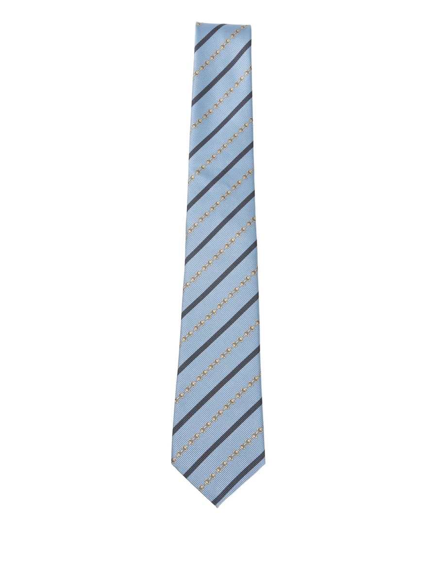 Gucci Gucci Striped Chain Tie